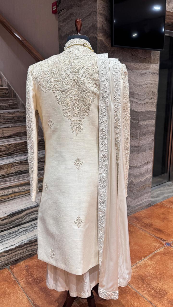 Beige Sherwani - Image 6