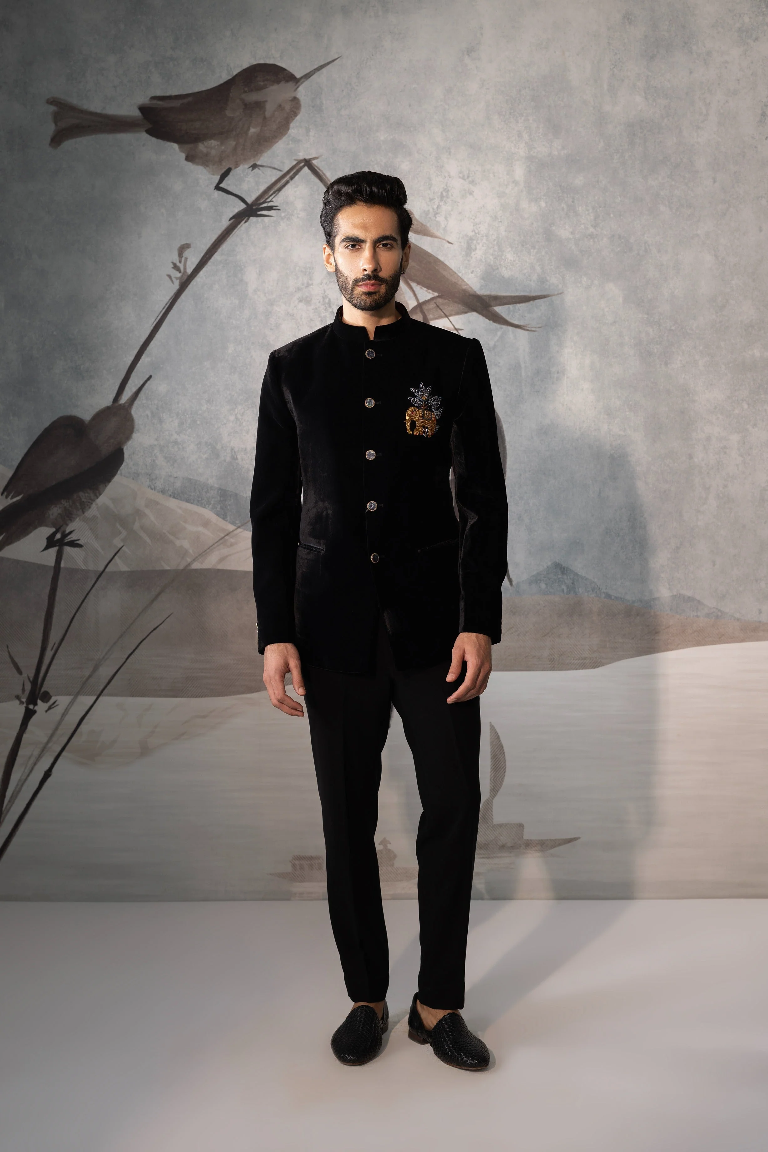 Black Bandgala with elephant design - Image 2