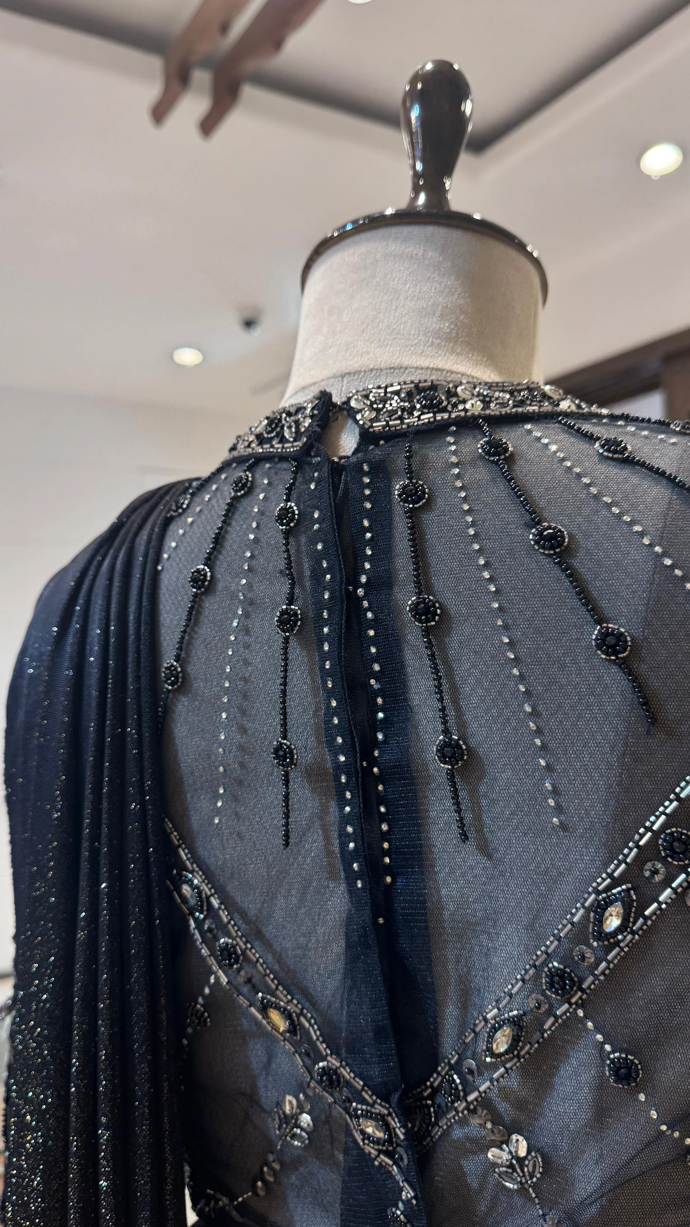 Black shimmer saree - Image 2