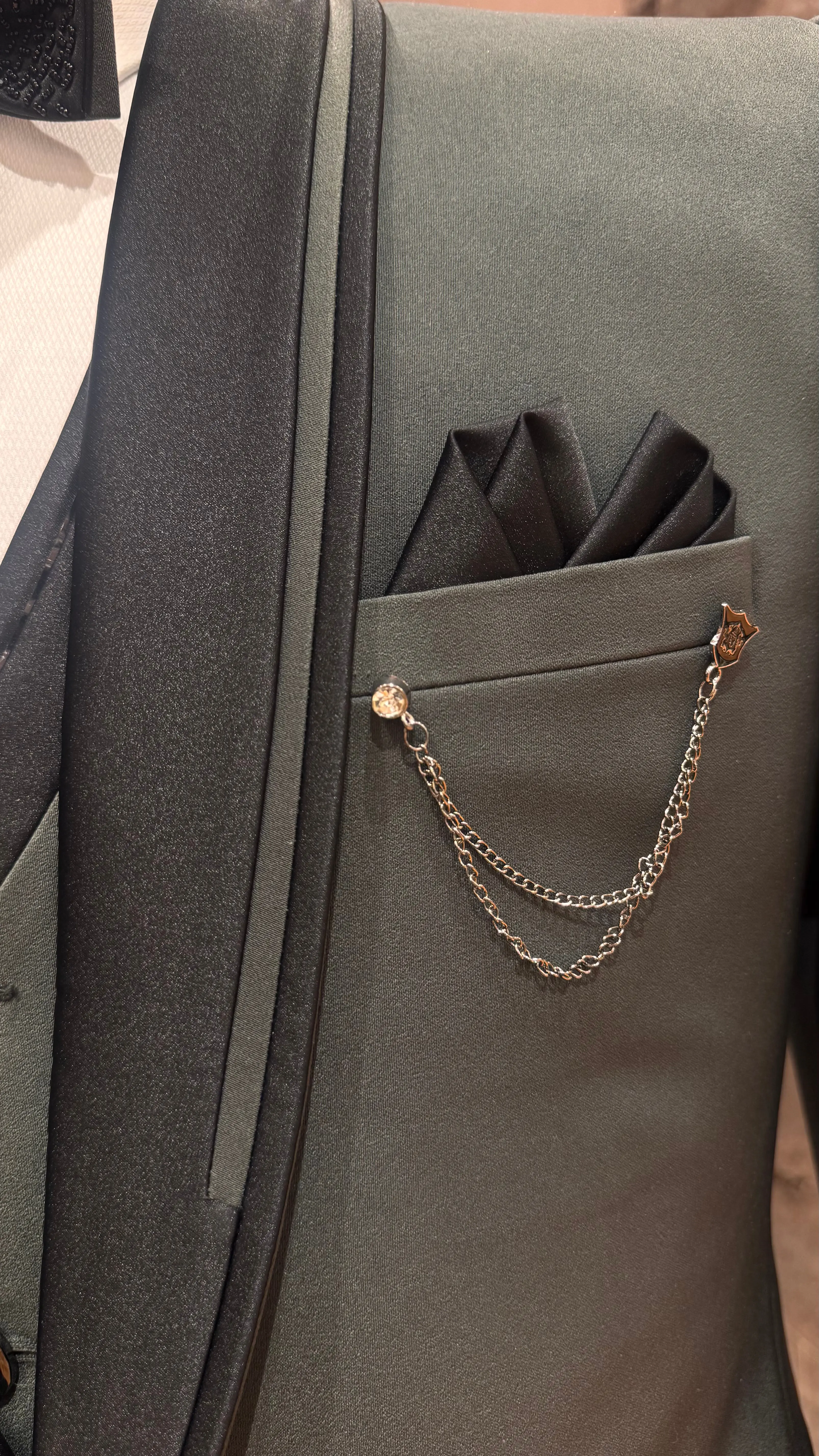 Black Tuxedo For Men with Embellished Embroidery - Image 2
