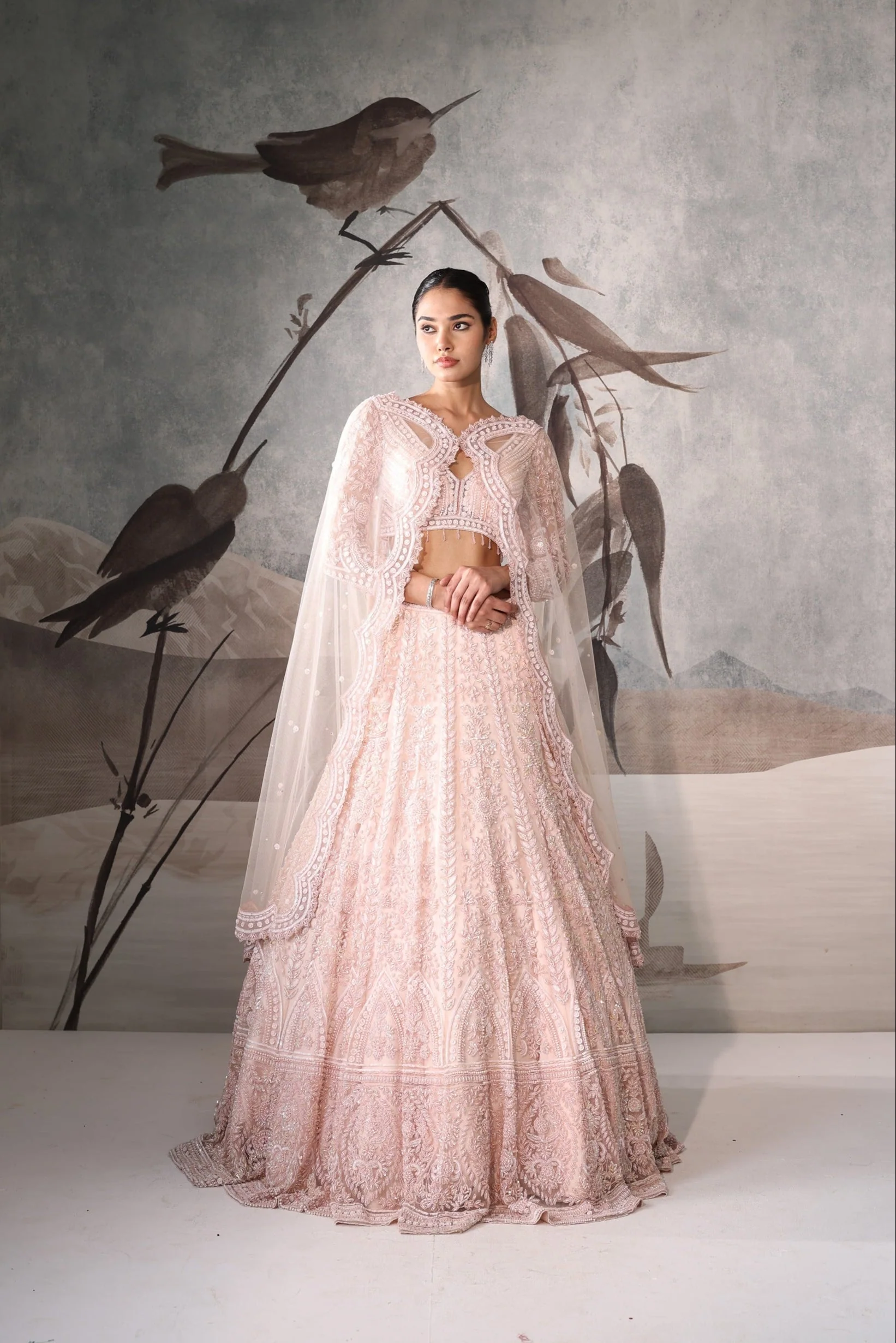 Designer Pink Lehenga with Heavy Embroidery – Wedding Ceremony Outfit - Image 2