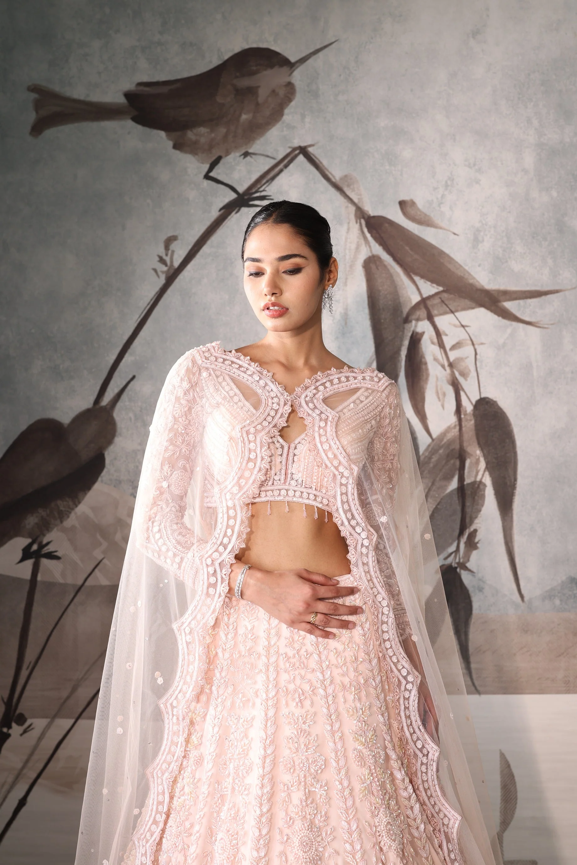 Designer Pink Lehenga with Heavy Embroidery – Wedding Ceremony Outfit - Image 3