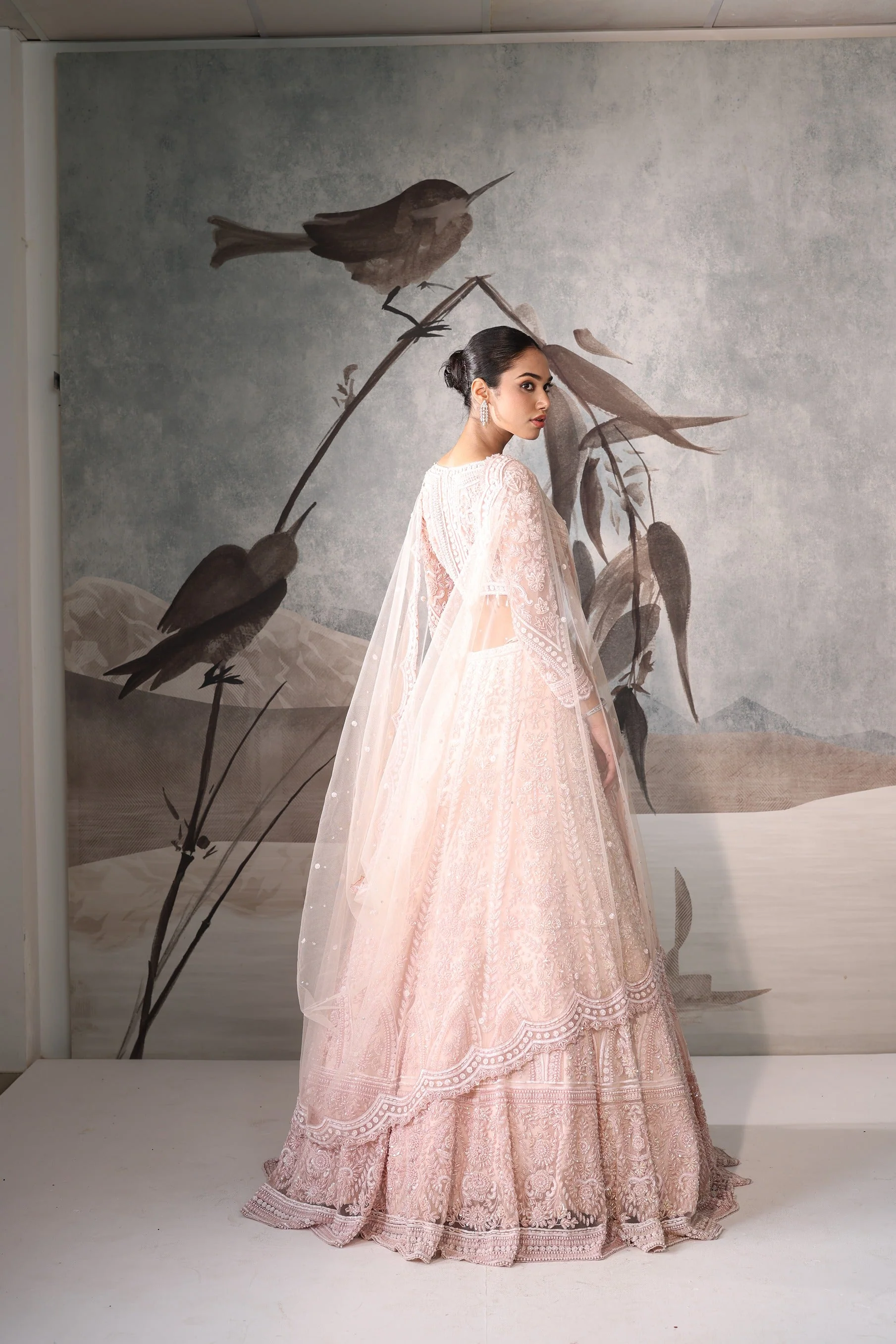 Designer Pink Lehenga with Heavy Embroidery – Wedding Ceremony Outfit - Image 4