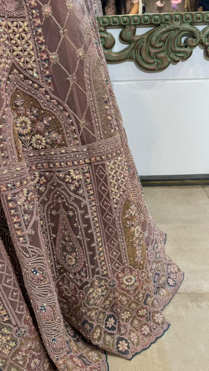 Dusty Pink Heavily Embellished  Lehenga - Image 2