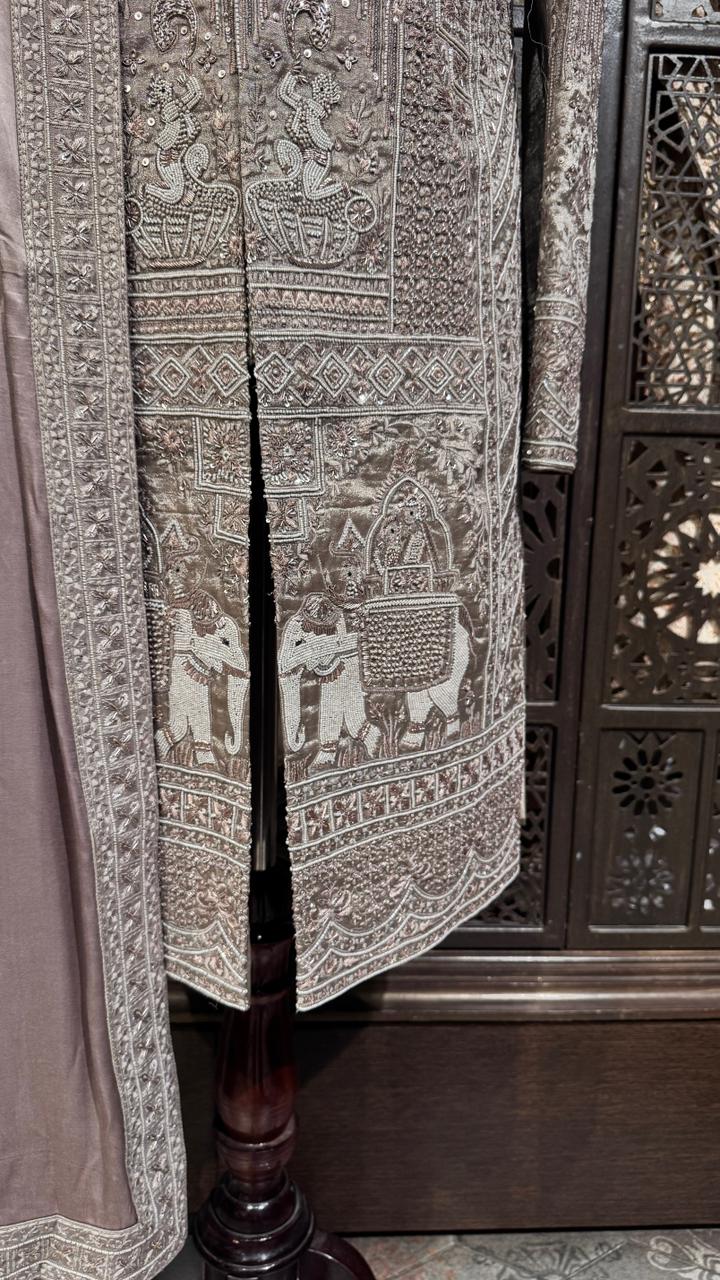 Elephant embroidered Sherwani - Image 4