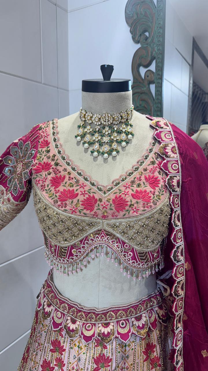 Fusia pink lehenga - Image 2