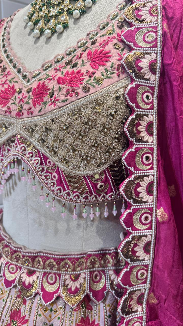 Fusia pink lehenga - Image 3