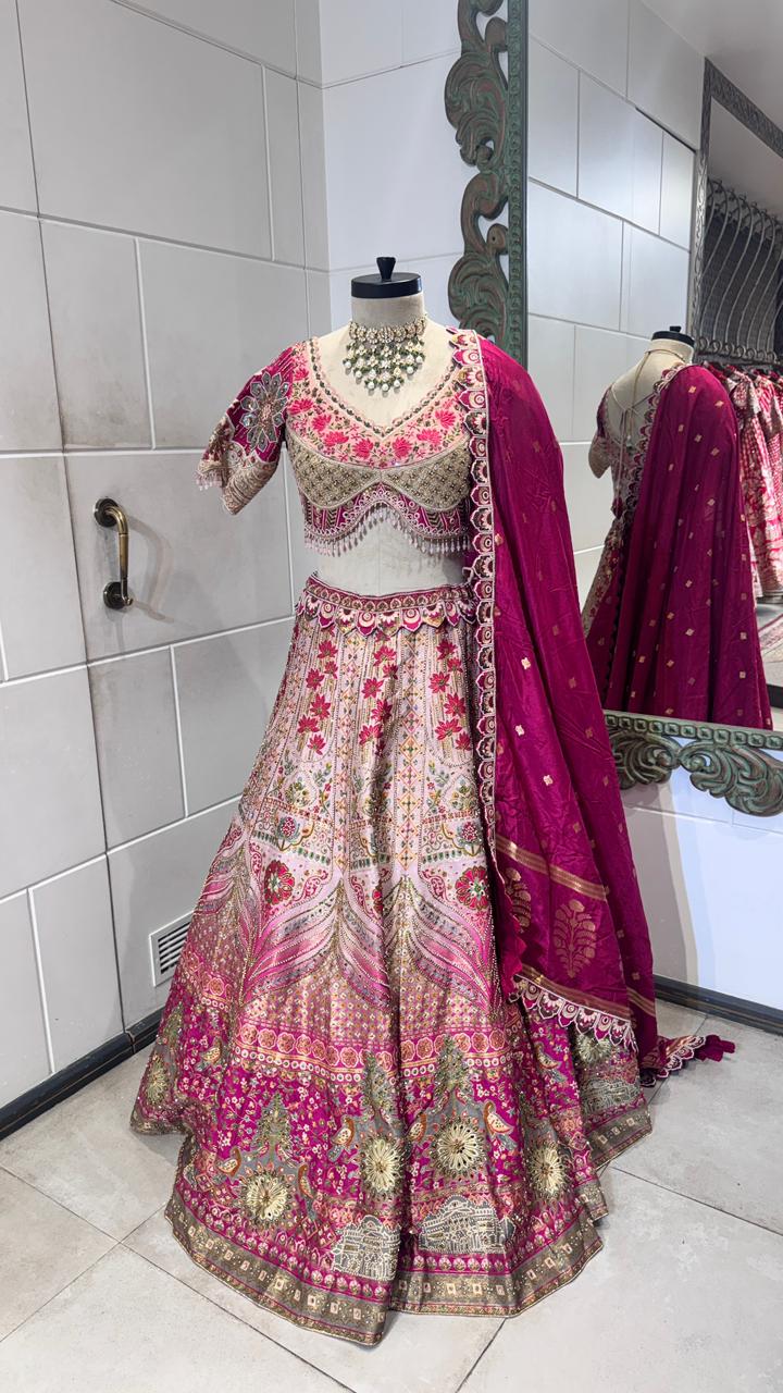 Fusia pink lehenga - Image 4