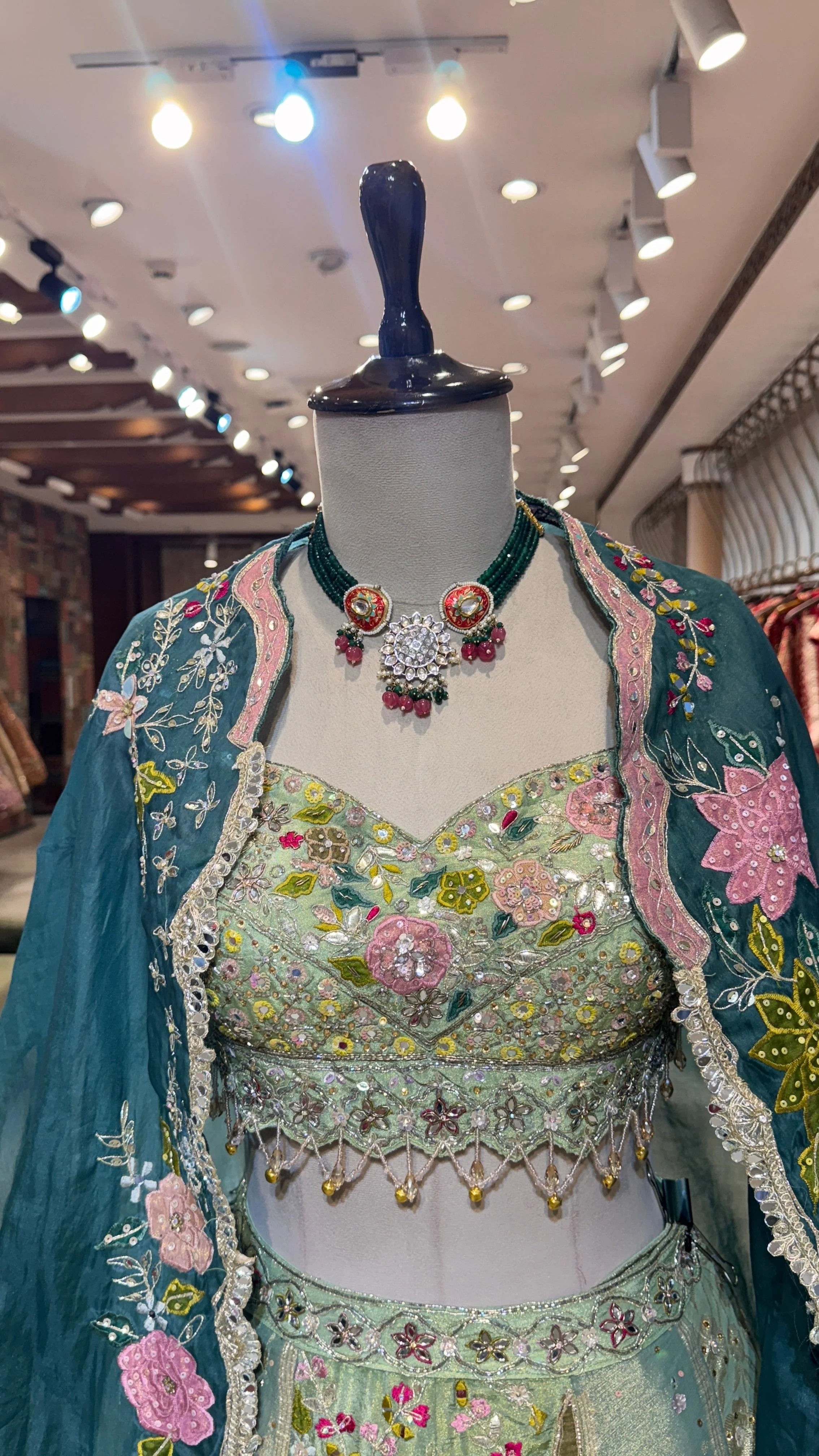 Green lehenga - Image 2