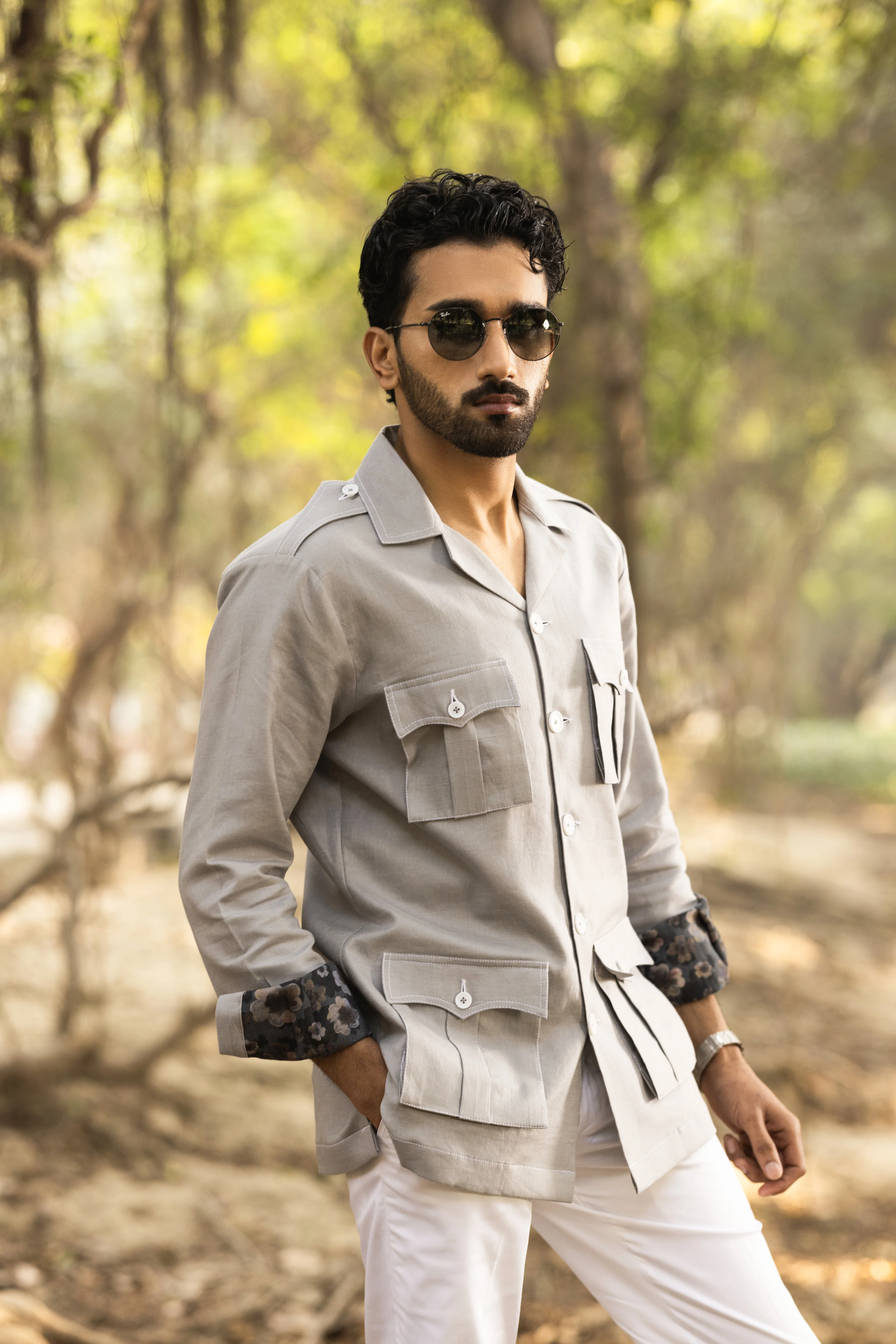 Grey Safari Shirt