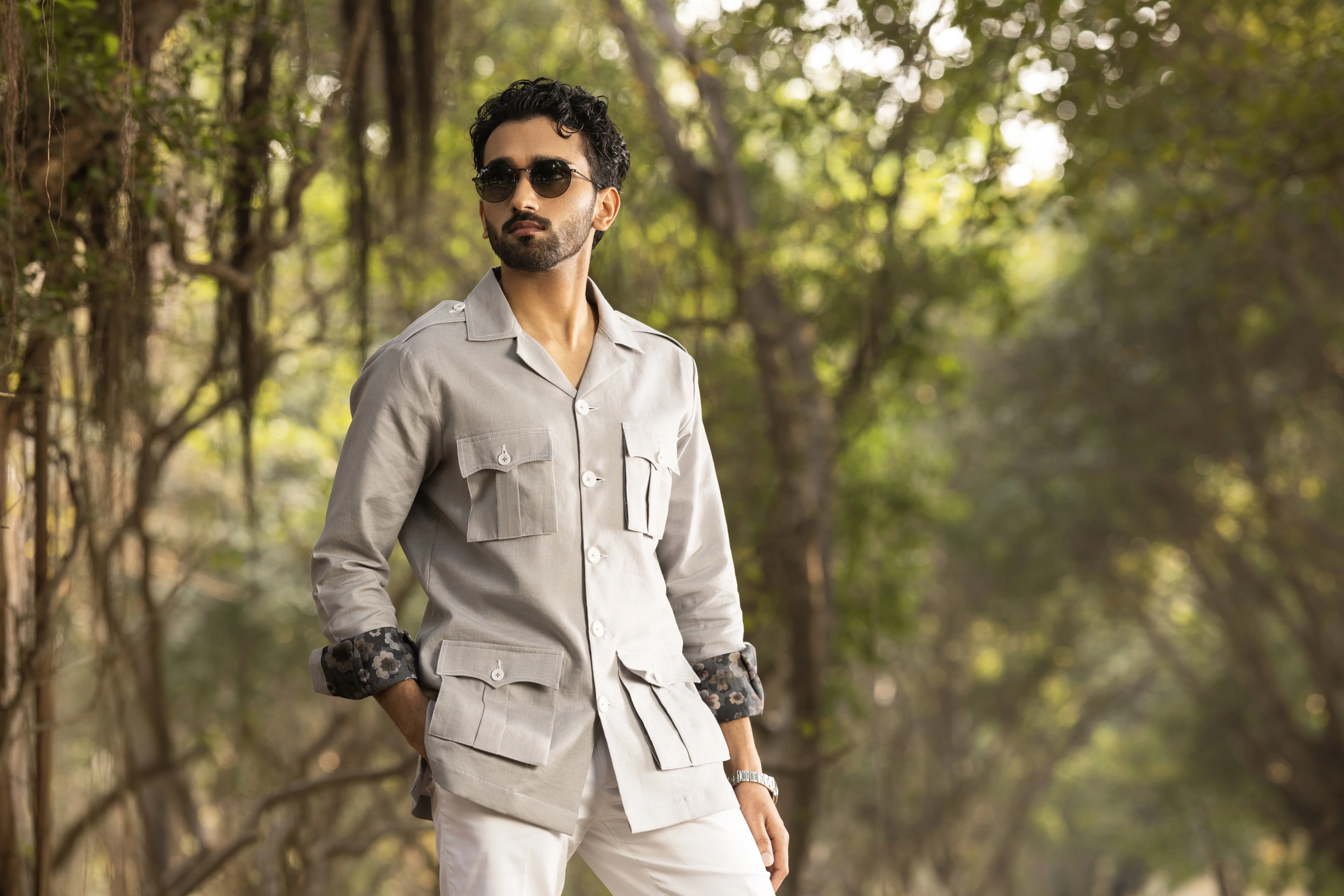 Grey Safari Shirt - Image 2