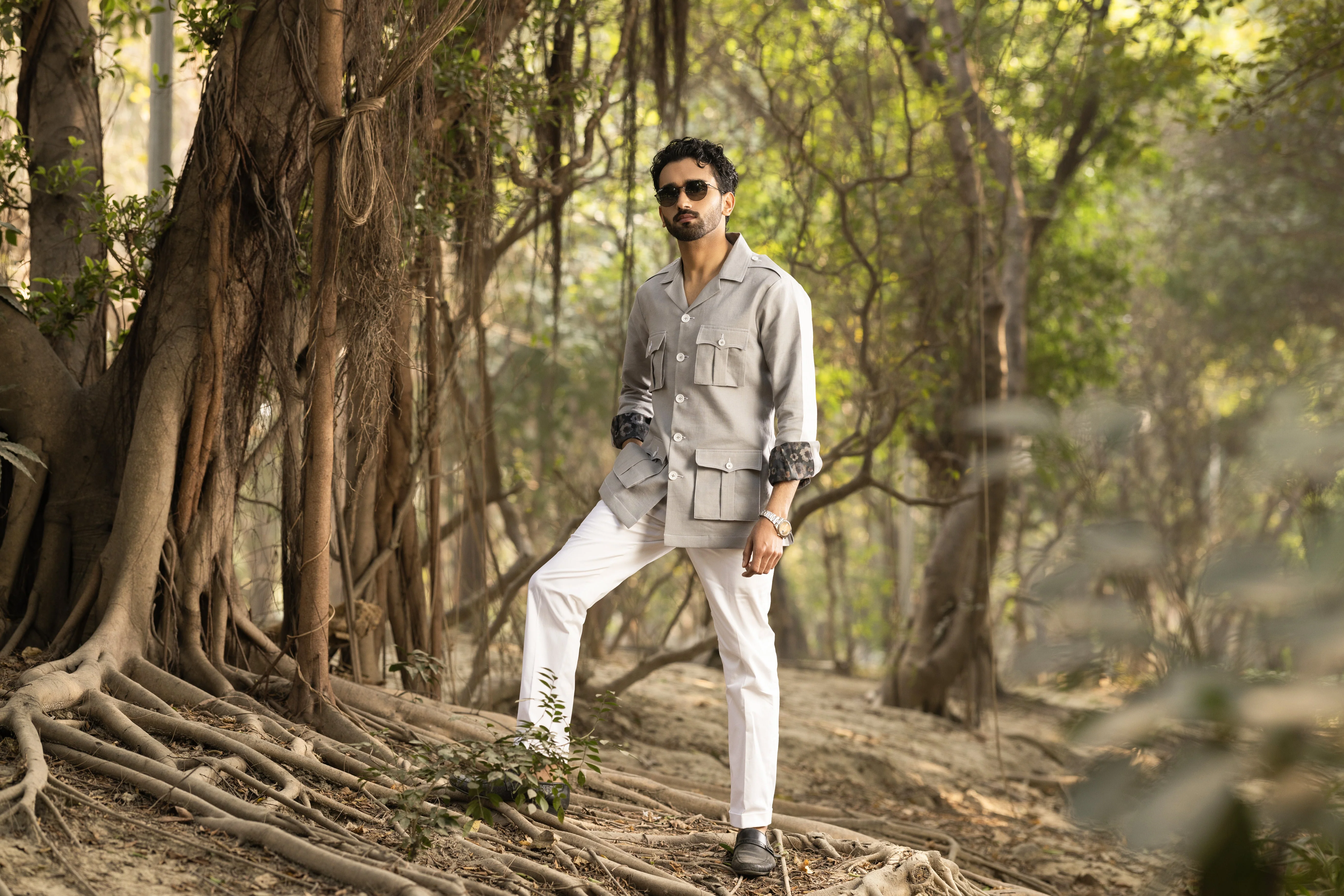 Grey Safari Shirt - Image 3