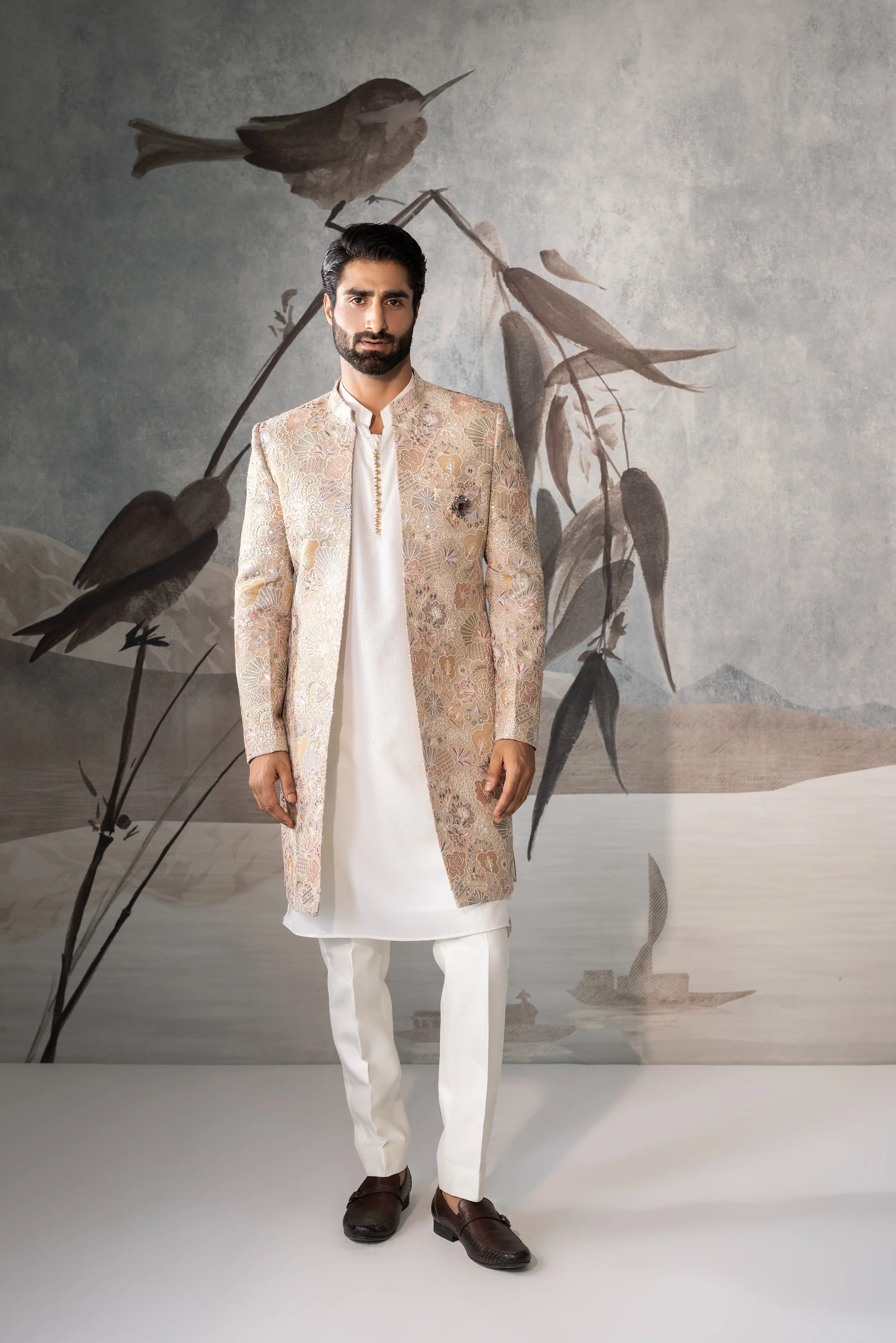 Beign floral design indo-western for men - Image 4