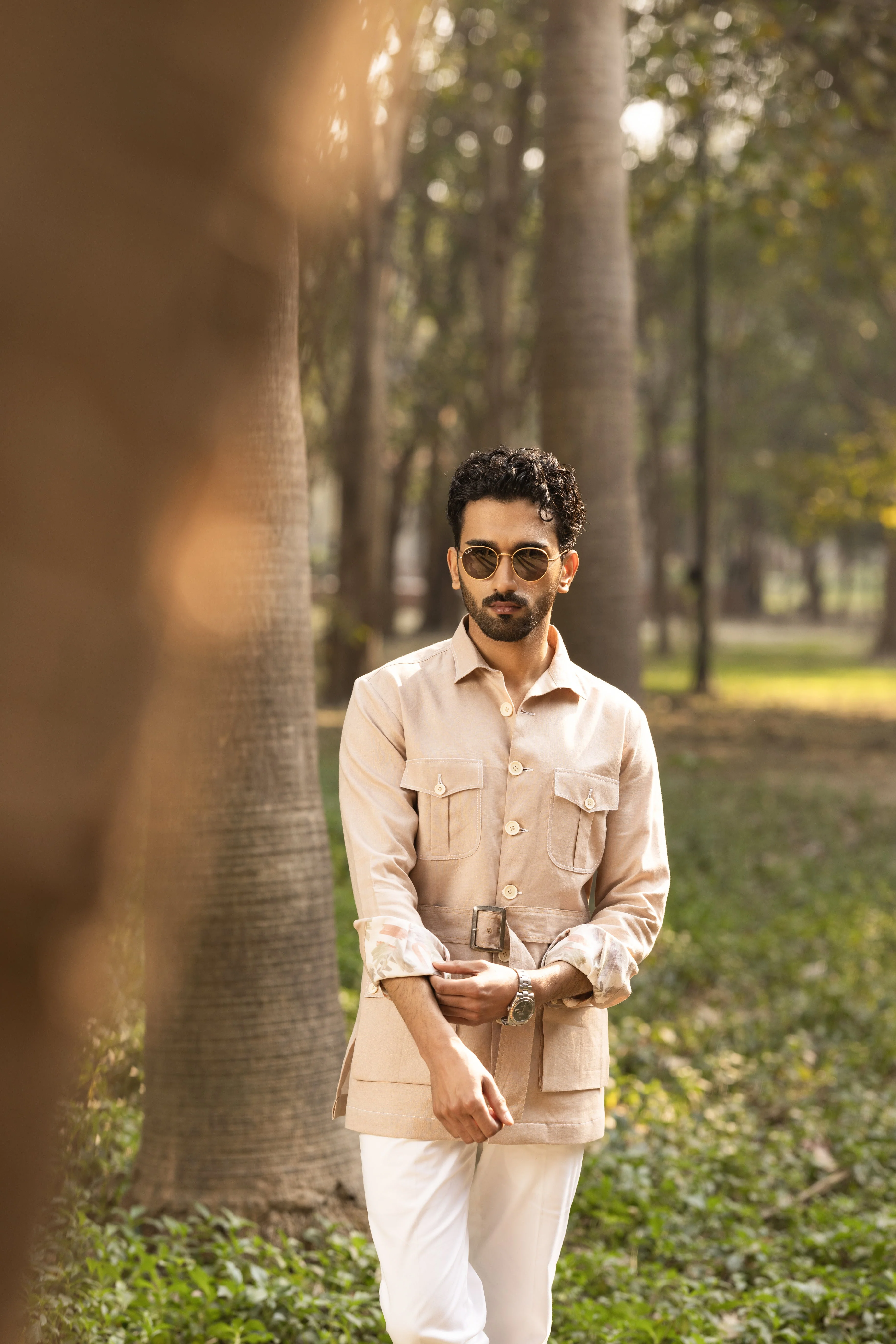 Light Brown Buckle Safari Shirt - Image 2