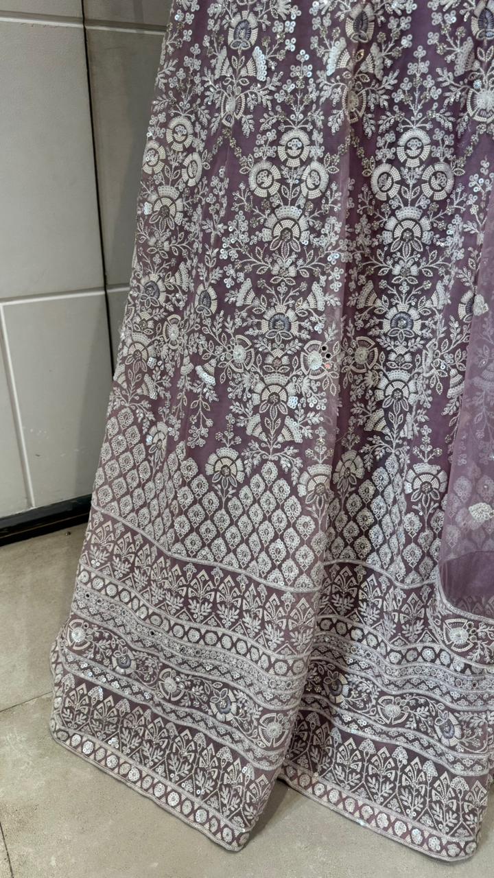 Lilac pearl lehenga - Image 2