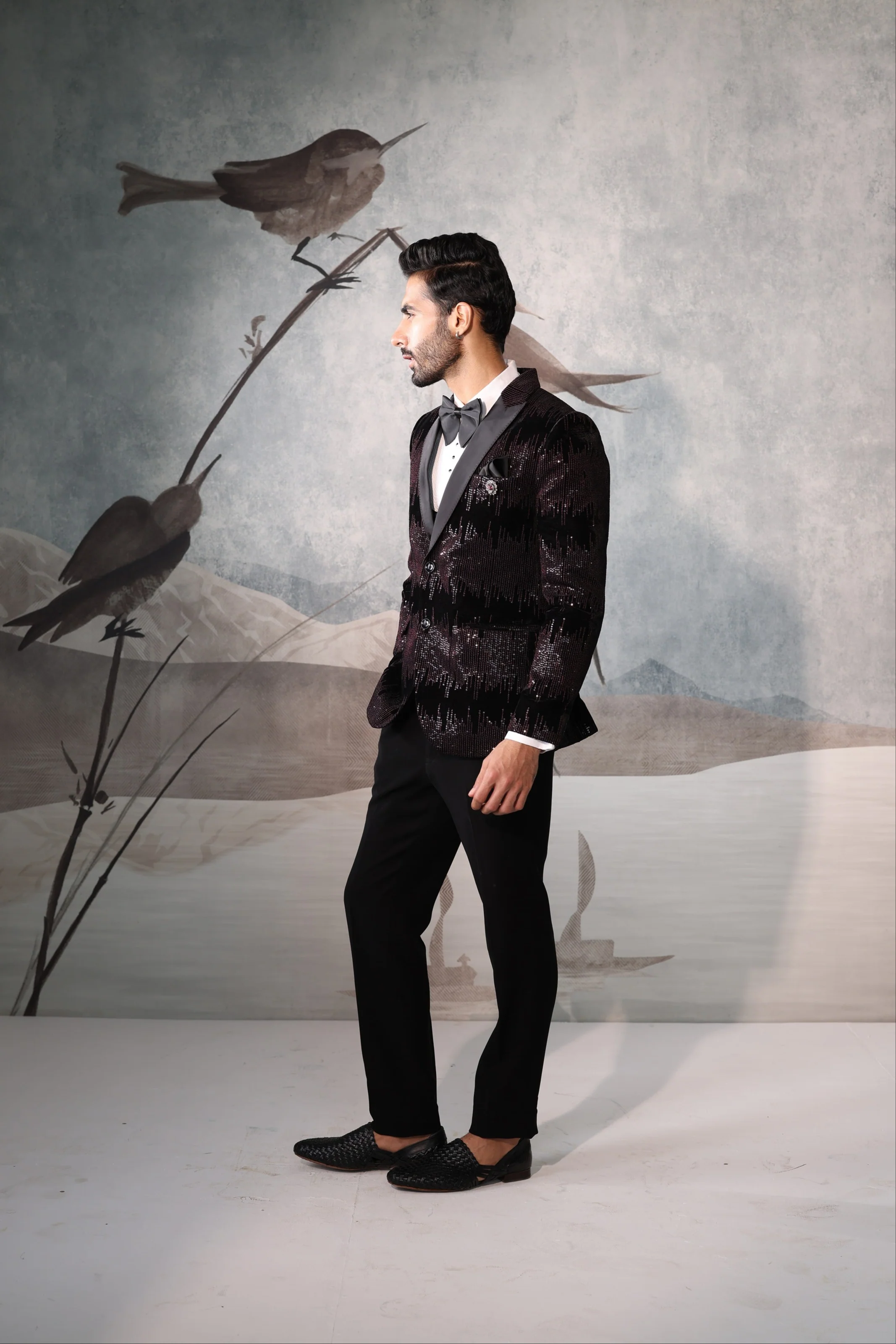 Men’s Wine Designer Tuxedo Suit - Image 3