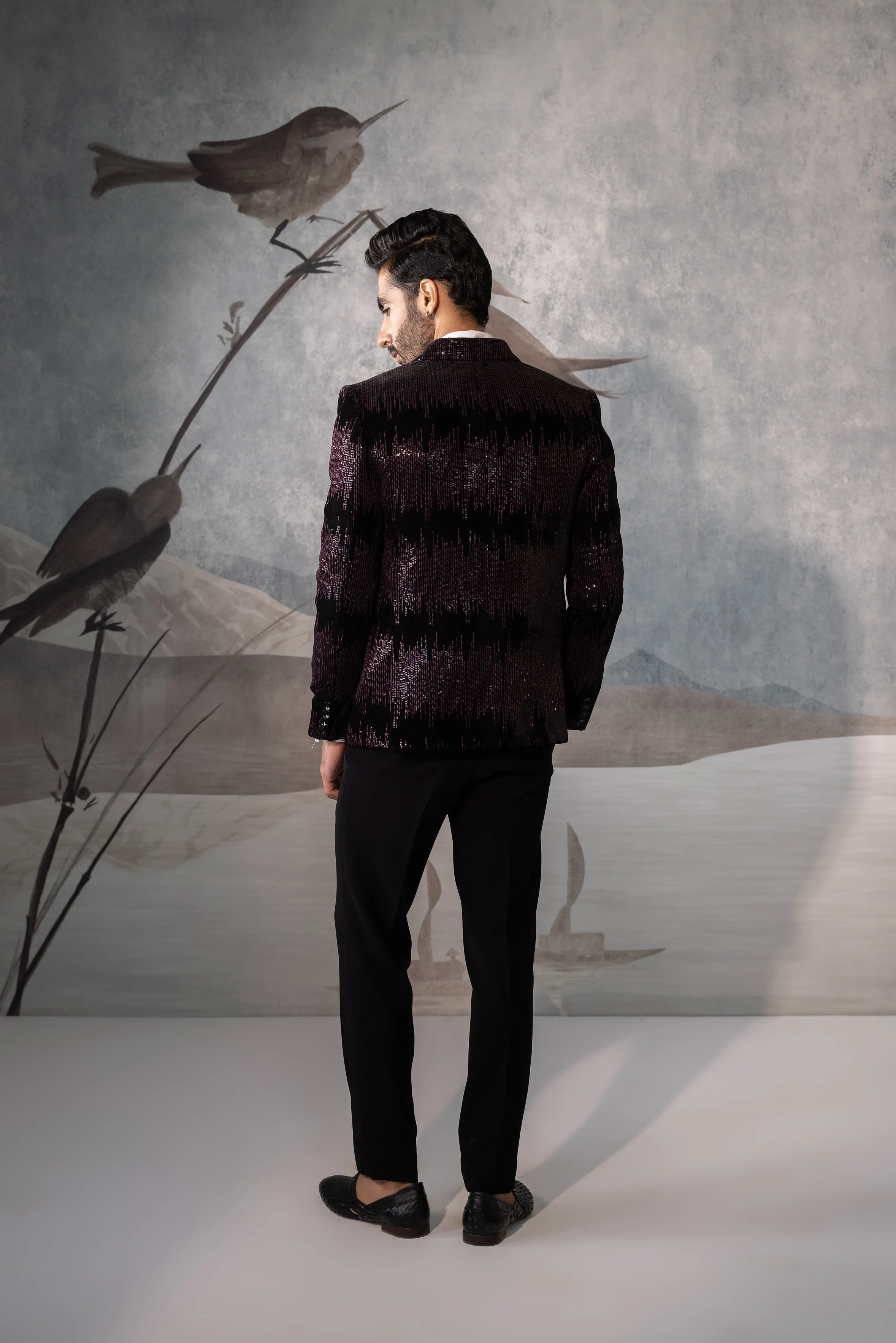 Men’s Wine Designer Tuxedo Suit - Image 4