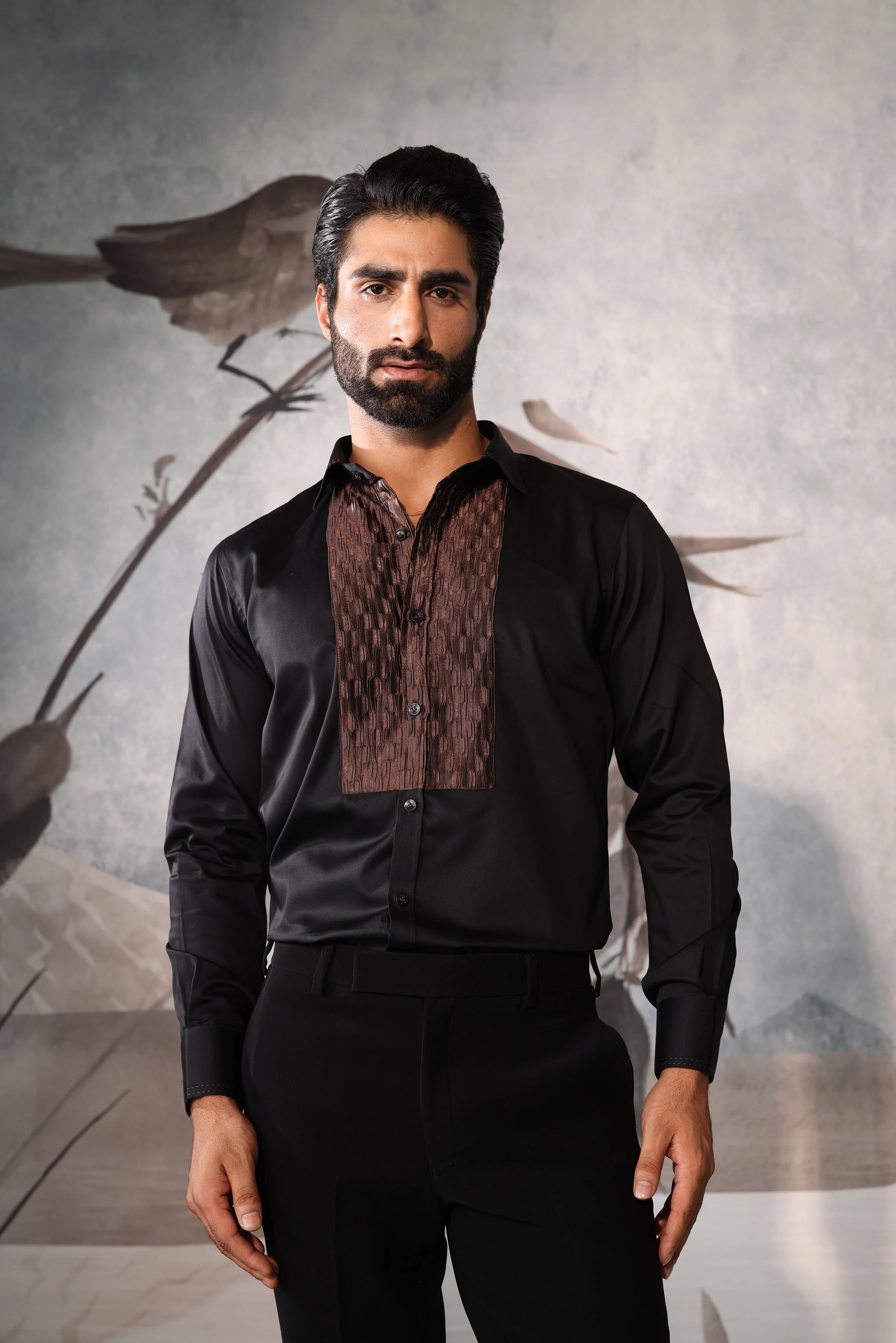 black & copper shirt - Image 2