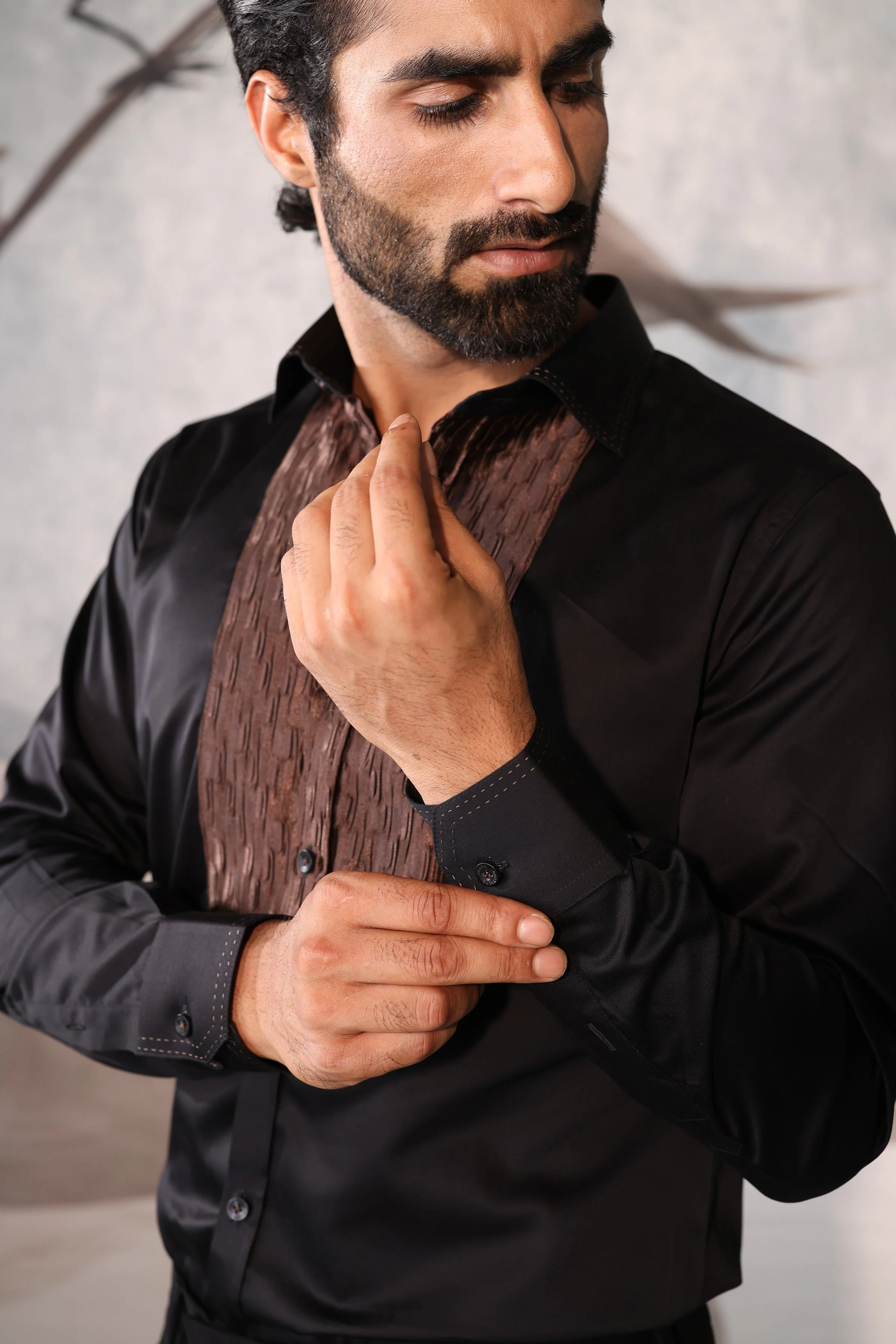 black & copper shirt - Image 3