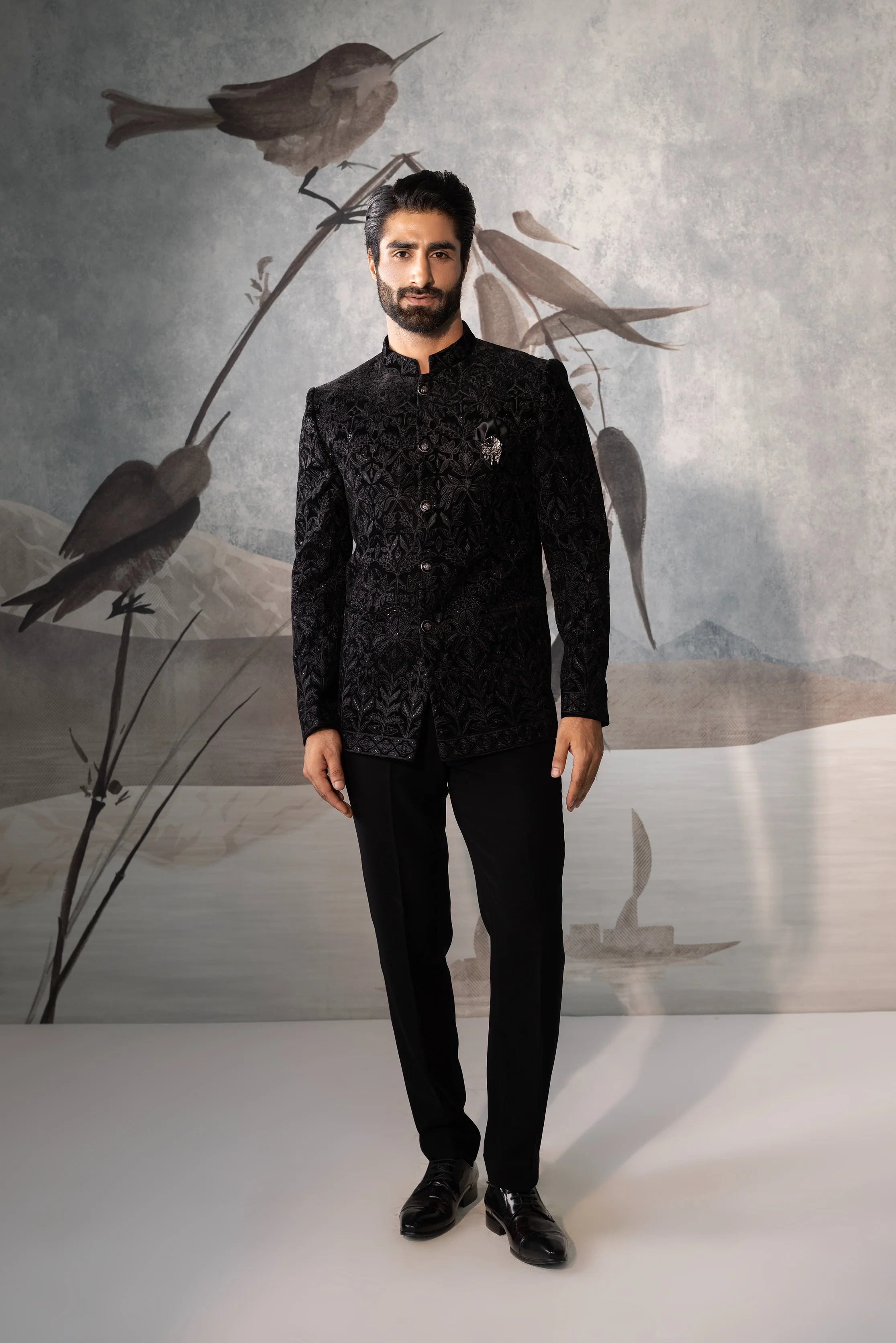 Men's Black Bandhgala Jacket