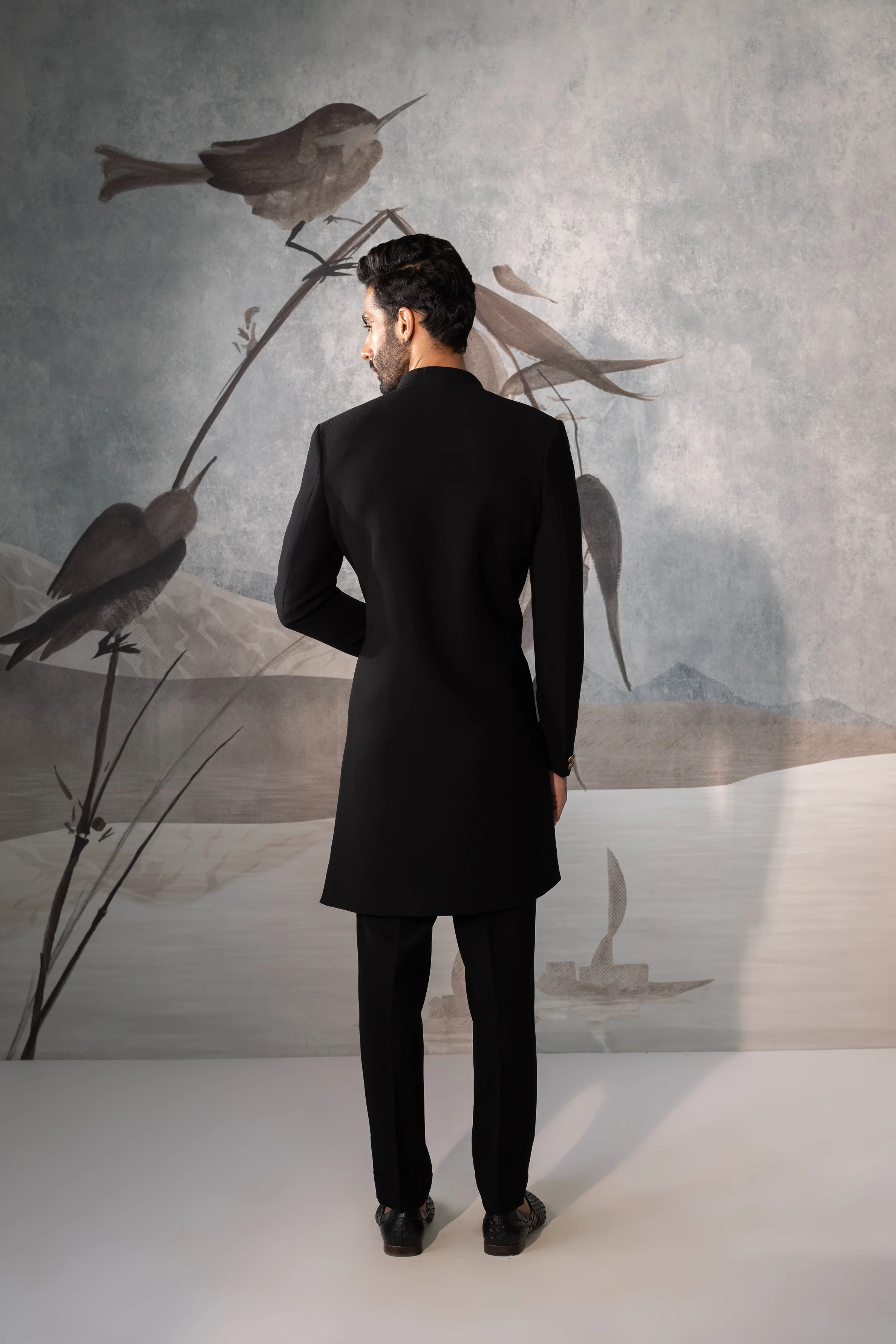 Men's Black Indo-western - Image 3