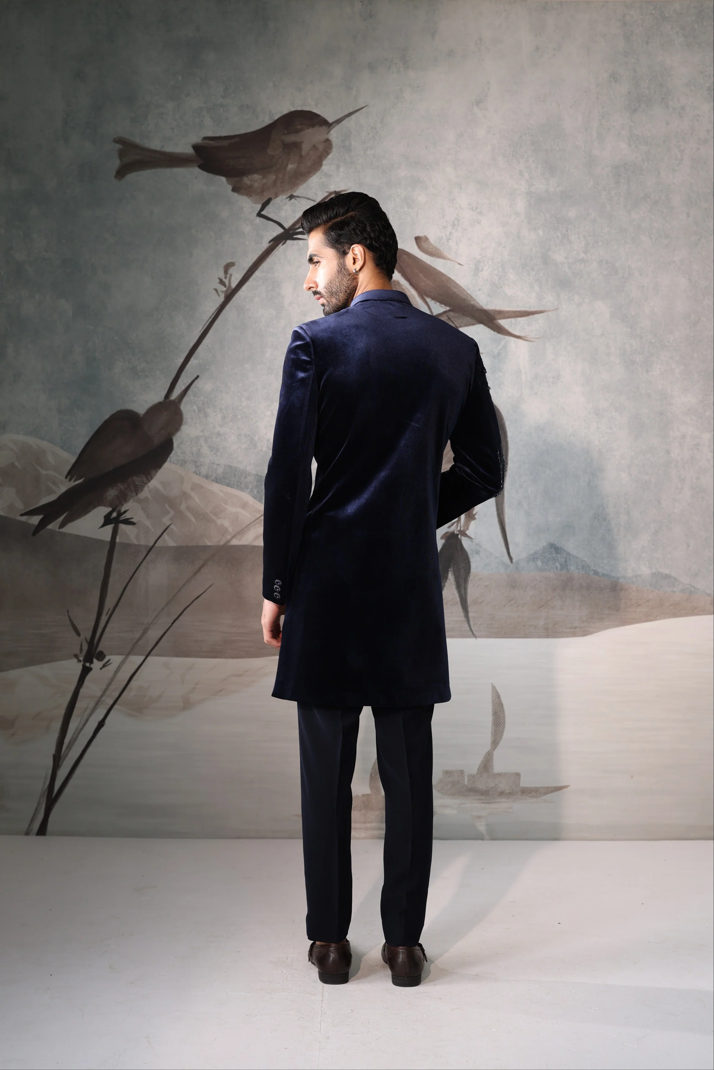 Men's Royal Blue Indo Western - Image 5
