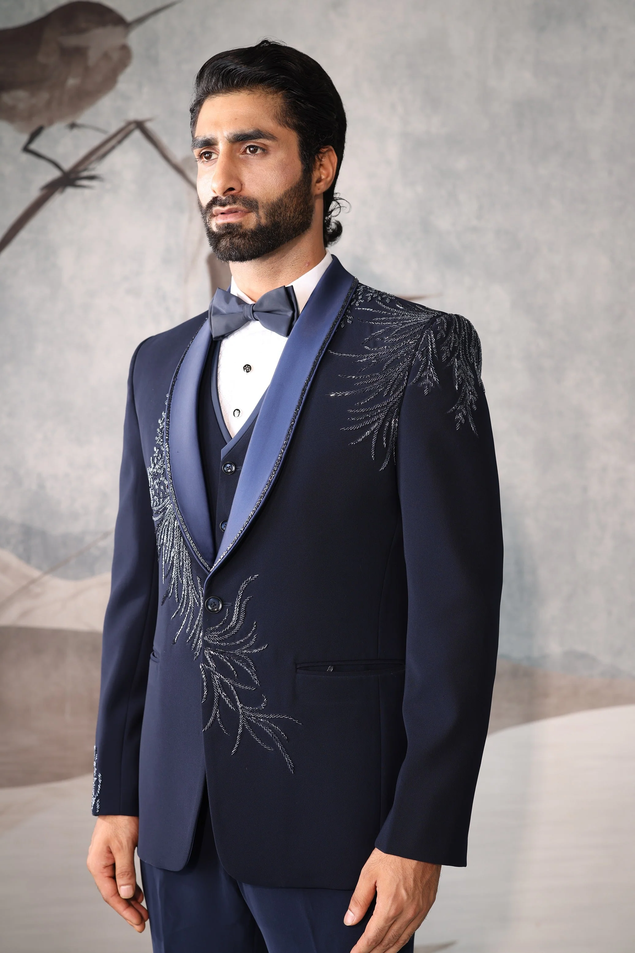 Men's Slim Fit Blue Suit - Image 3