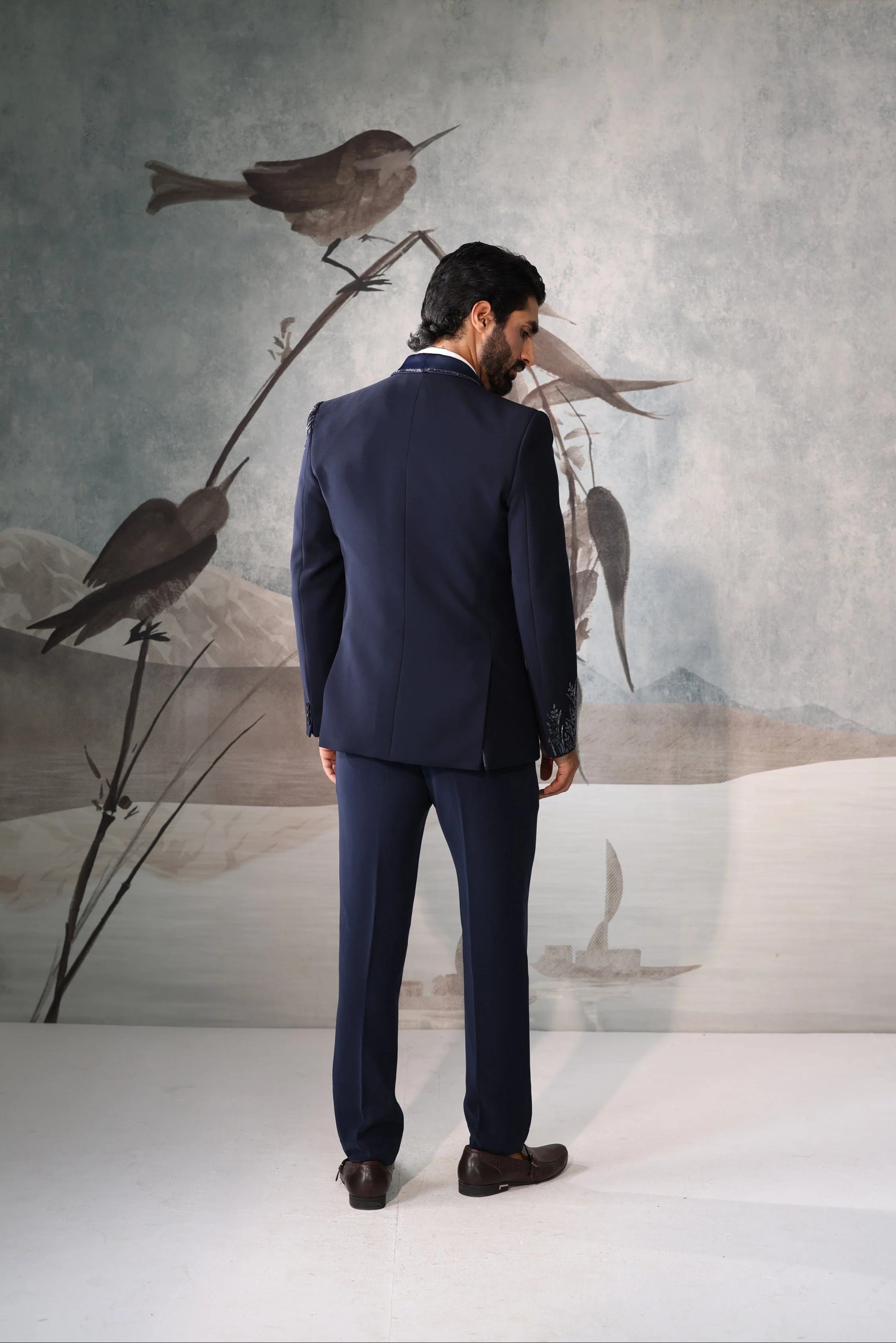 Men's Slim Fit Blue Suit - Image 4