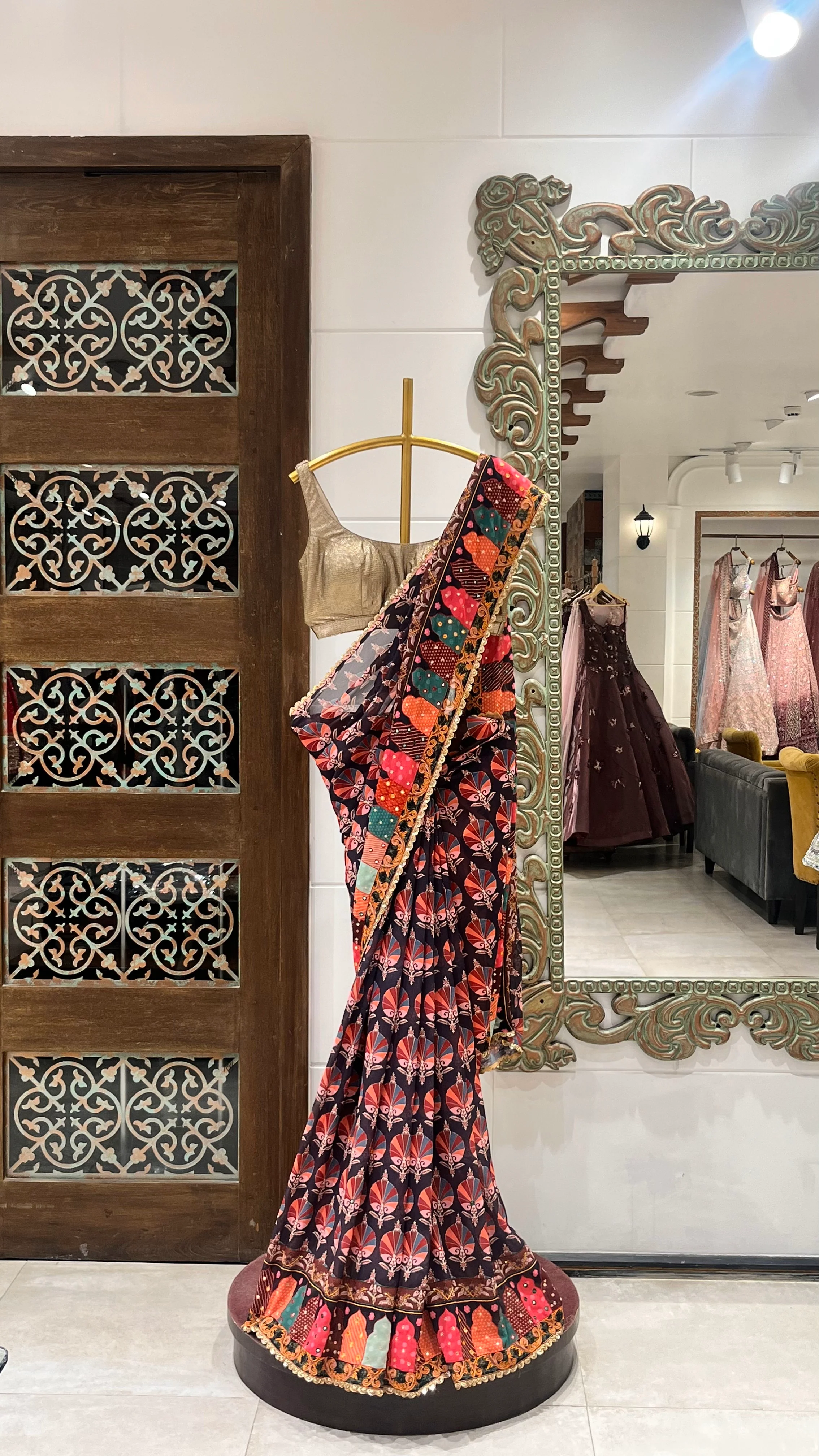 Multi border saree
