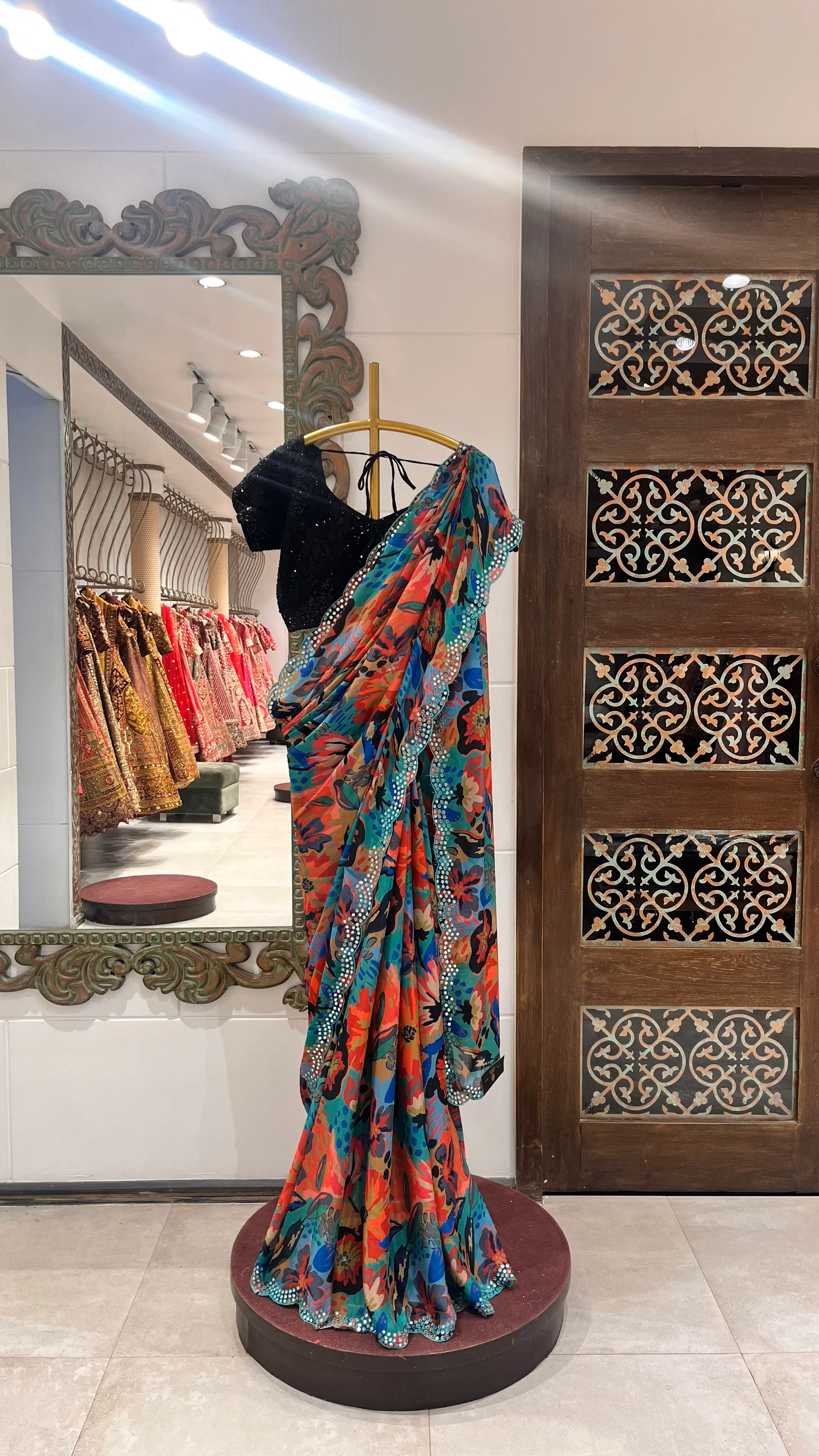 Multi floral saree