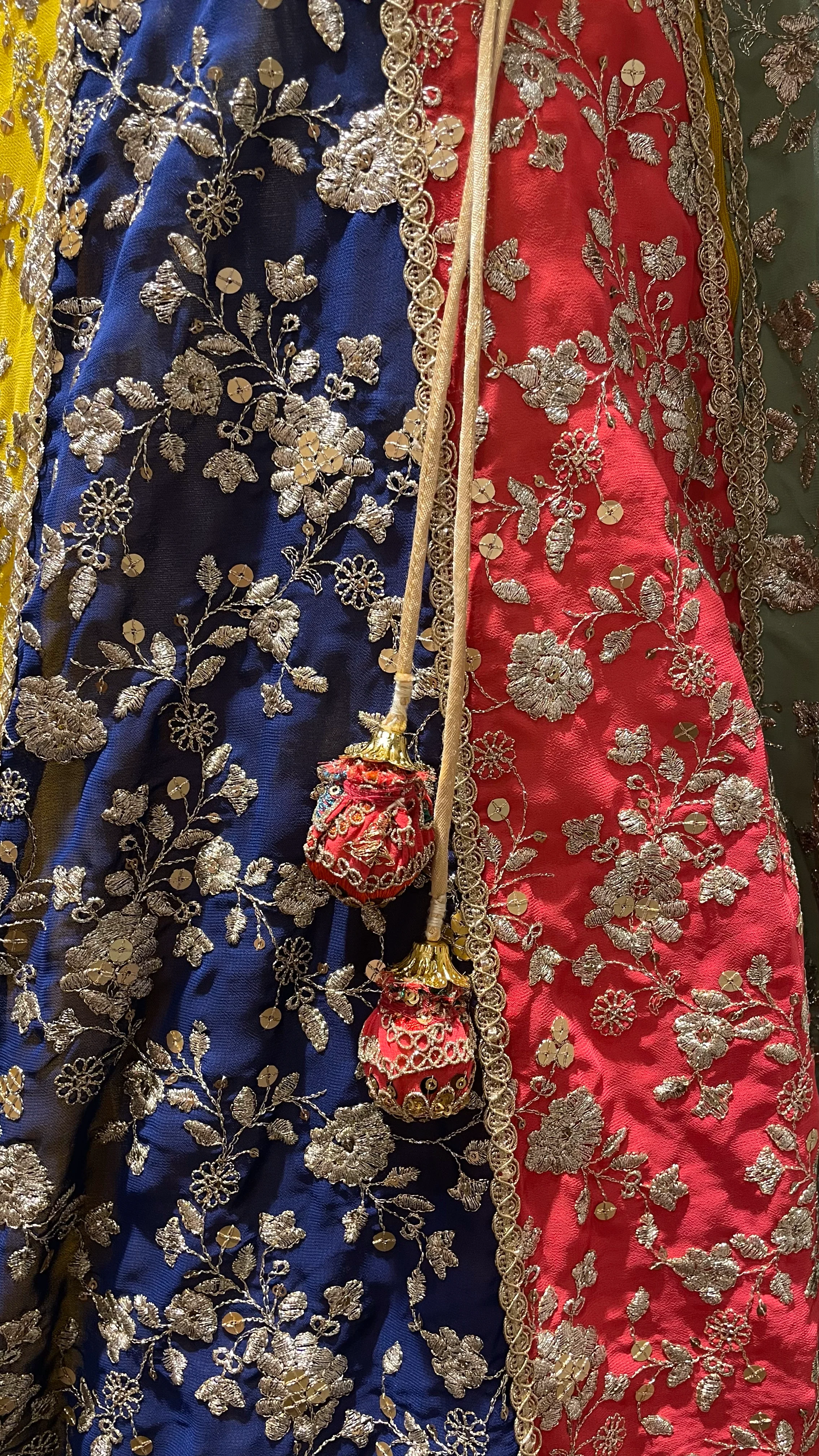 Multicolour Georgette lehenga with Zariwork and sequins - Image 2