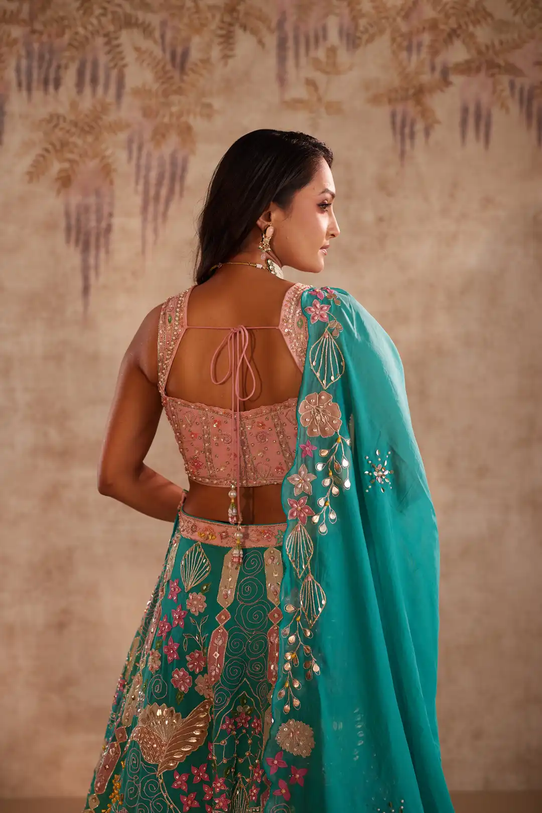 Mystic teal lehenga set - Image 7