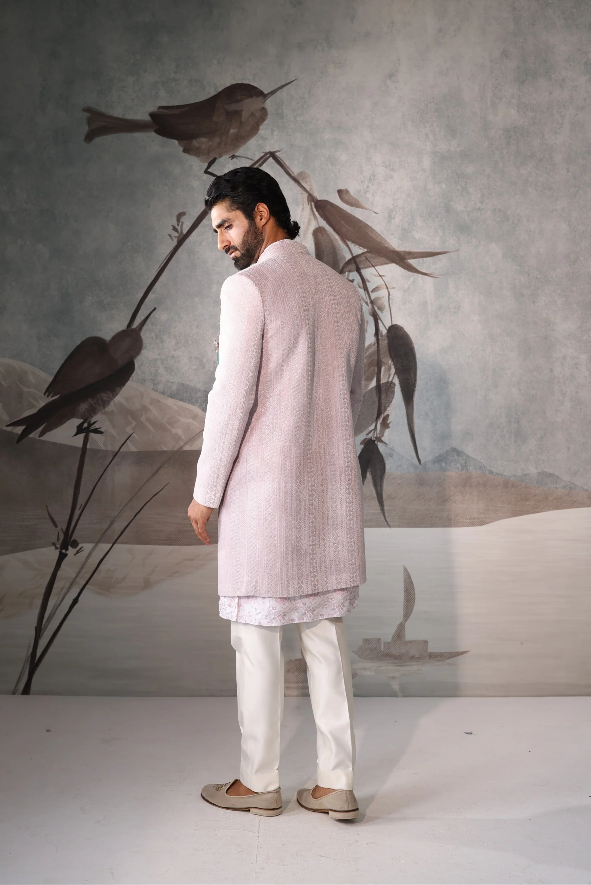 Pink  indo-western for men - Image 3