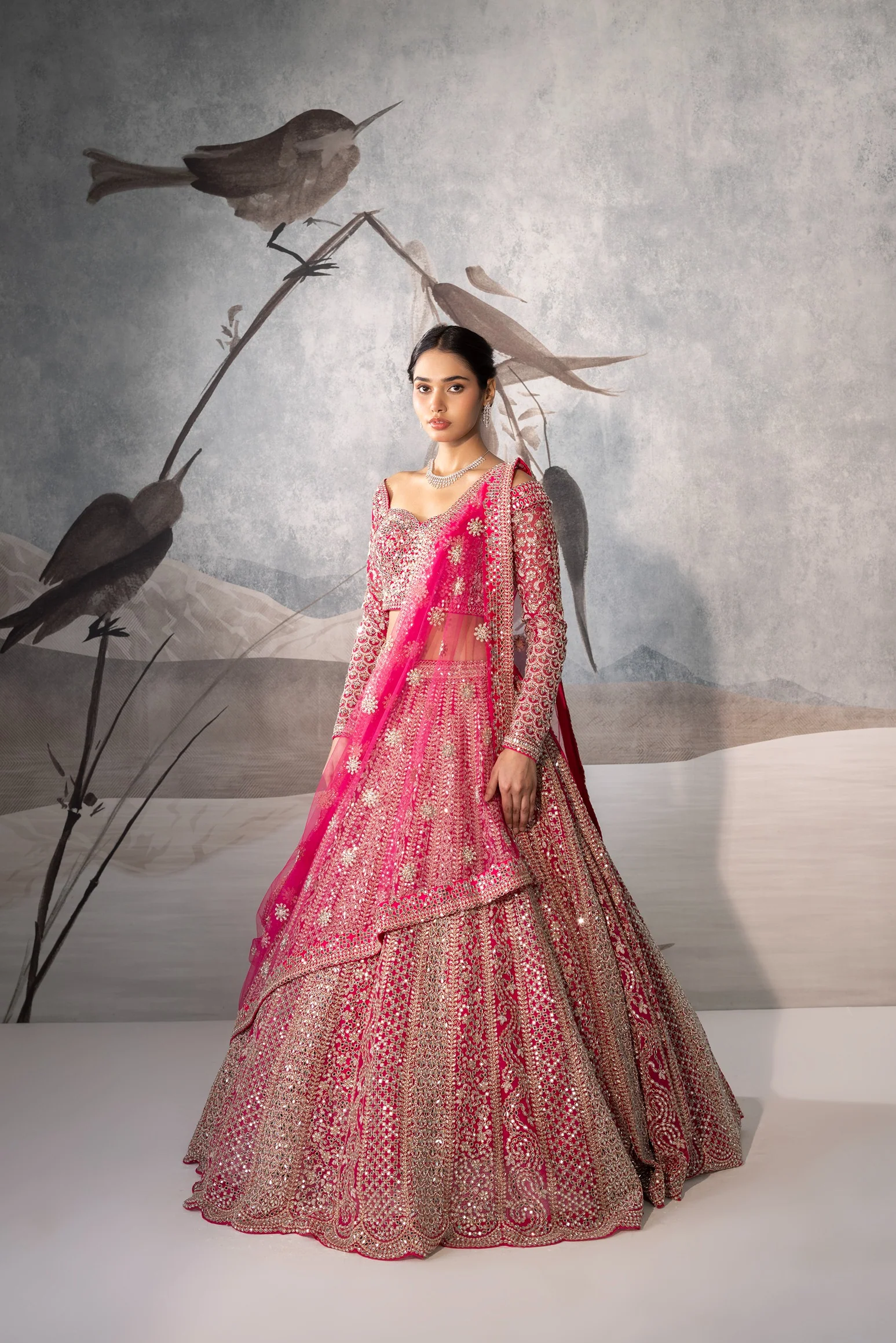 PINK MIRROR LEHENGA