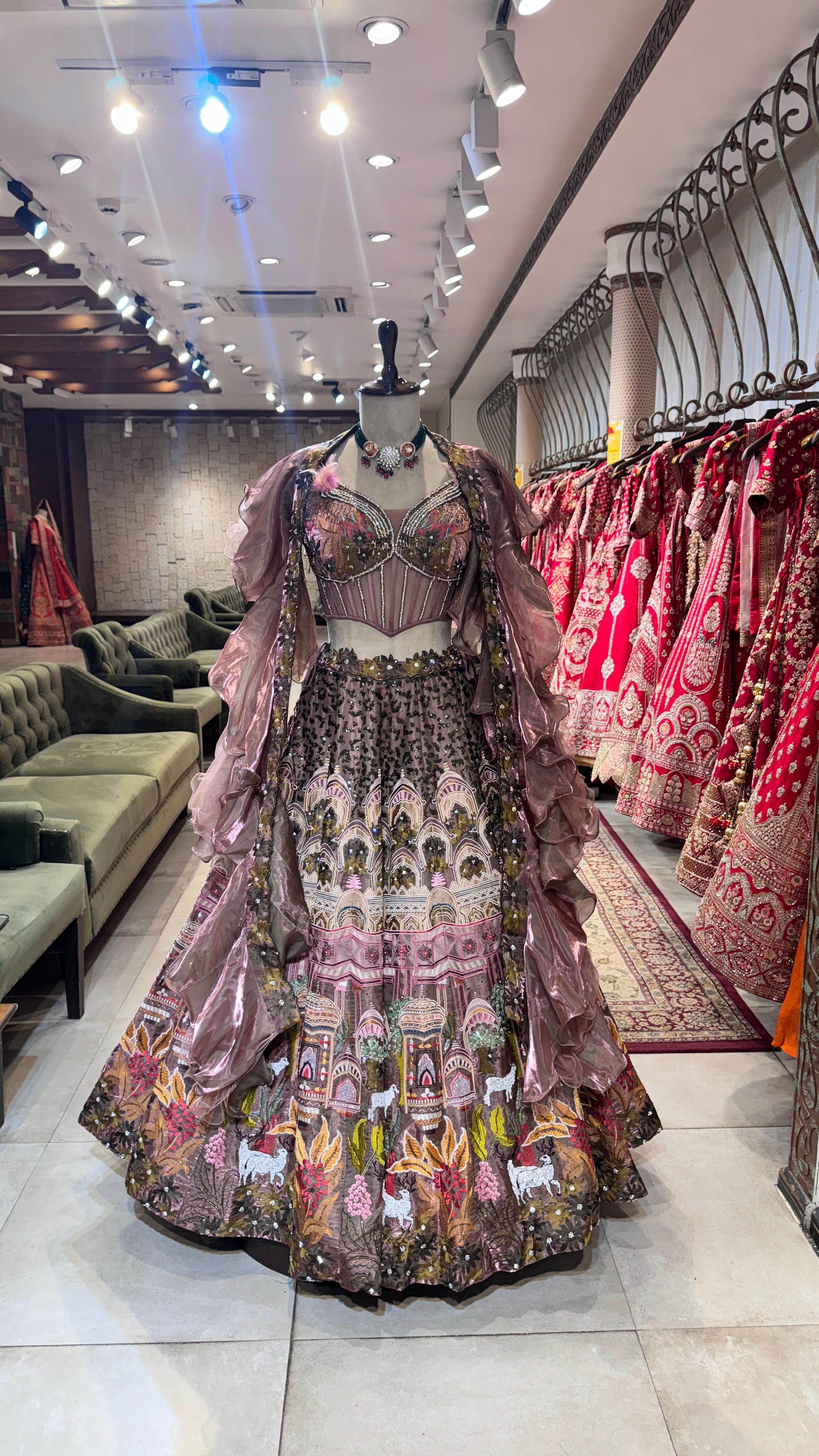 Royal Heritage Mauve Lehenga