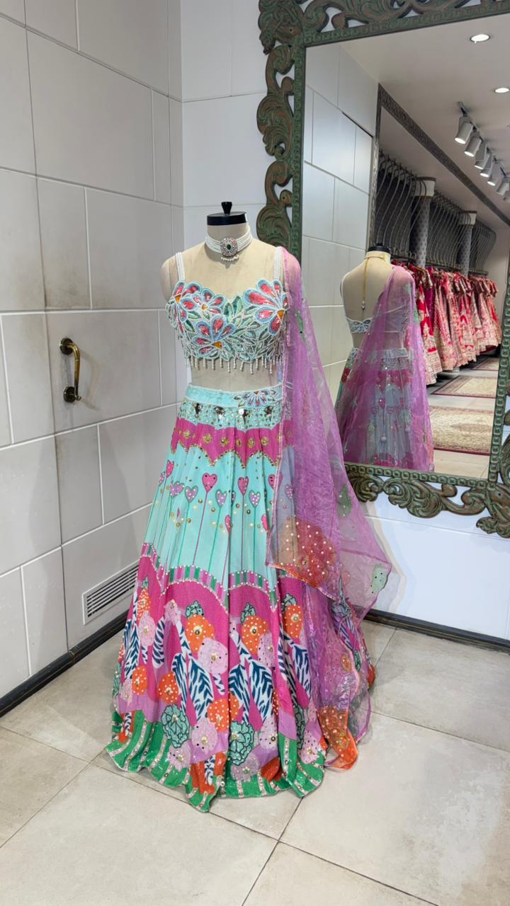 Pop garden lehenga - Image 2