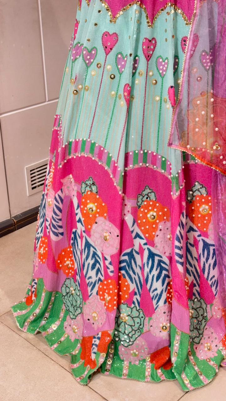 Pop garden lehenga - Image 3