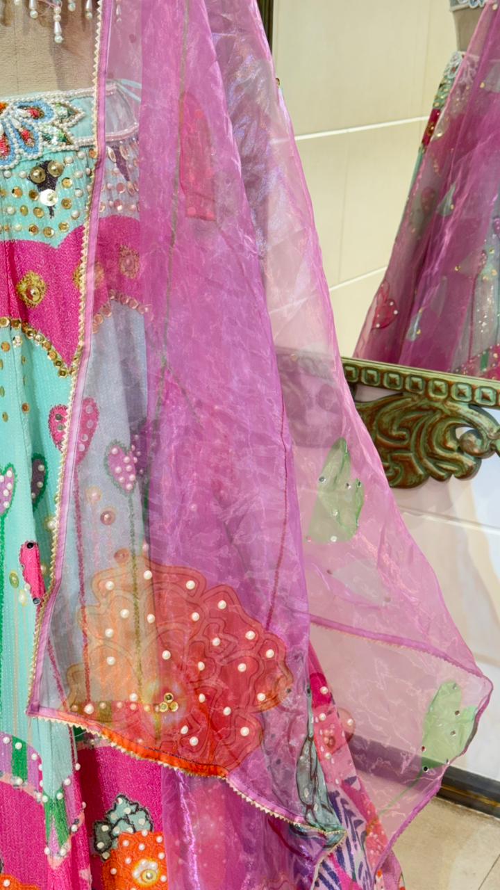 Pop garden lehenga - Image 5