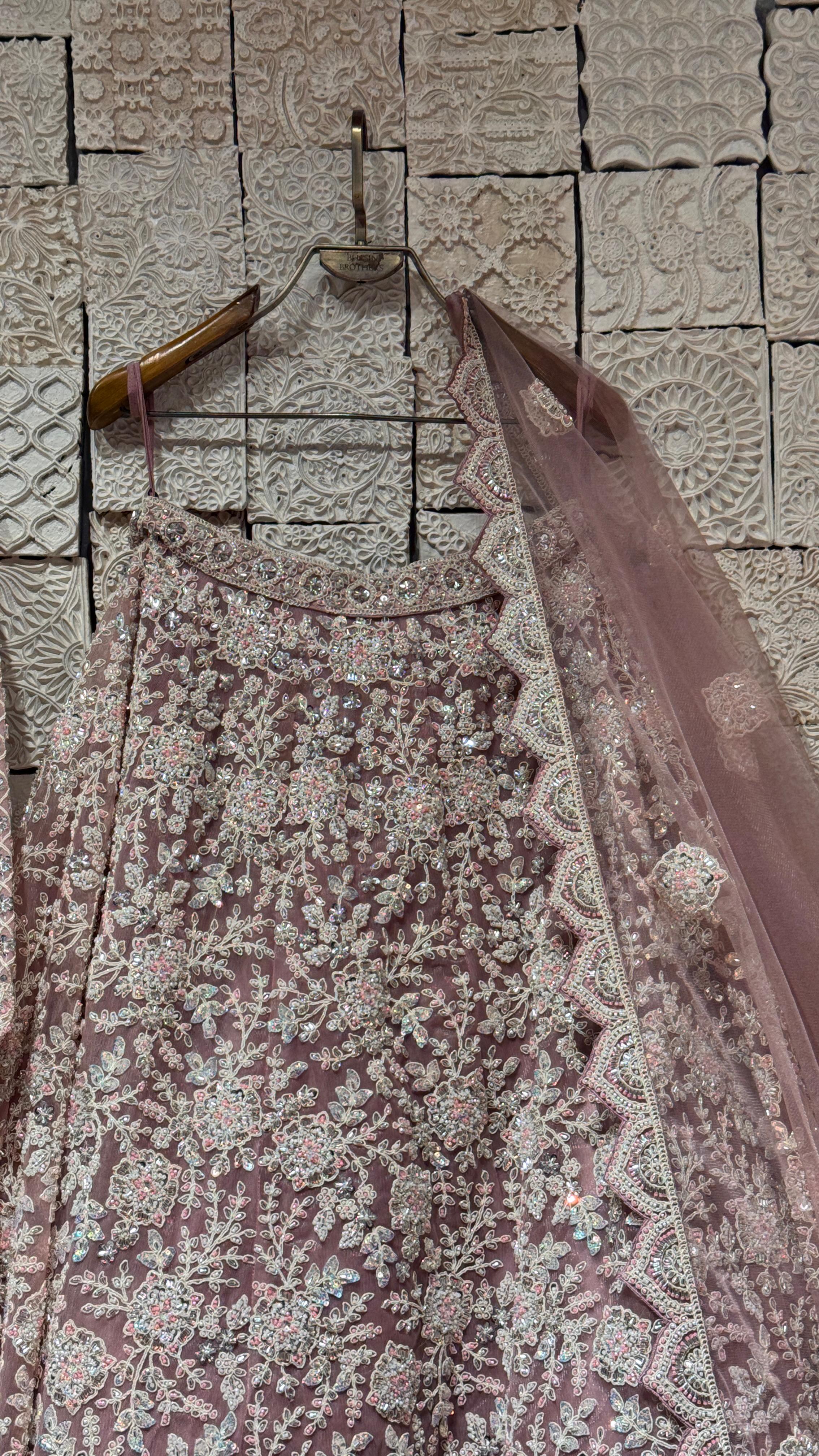 Pretty Pink Lehenga | Subtle Embroidery & Sequin Highlights - Image 2