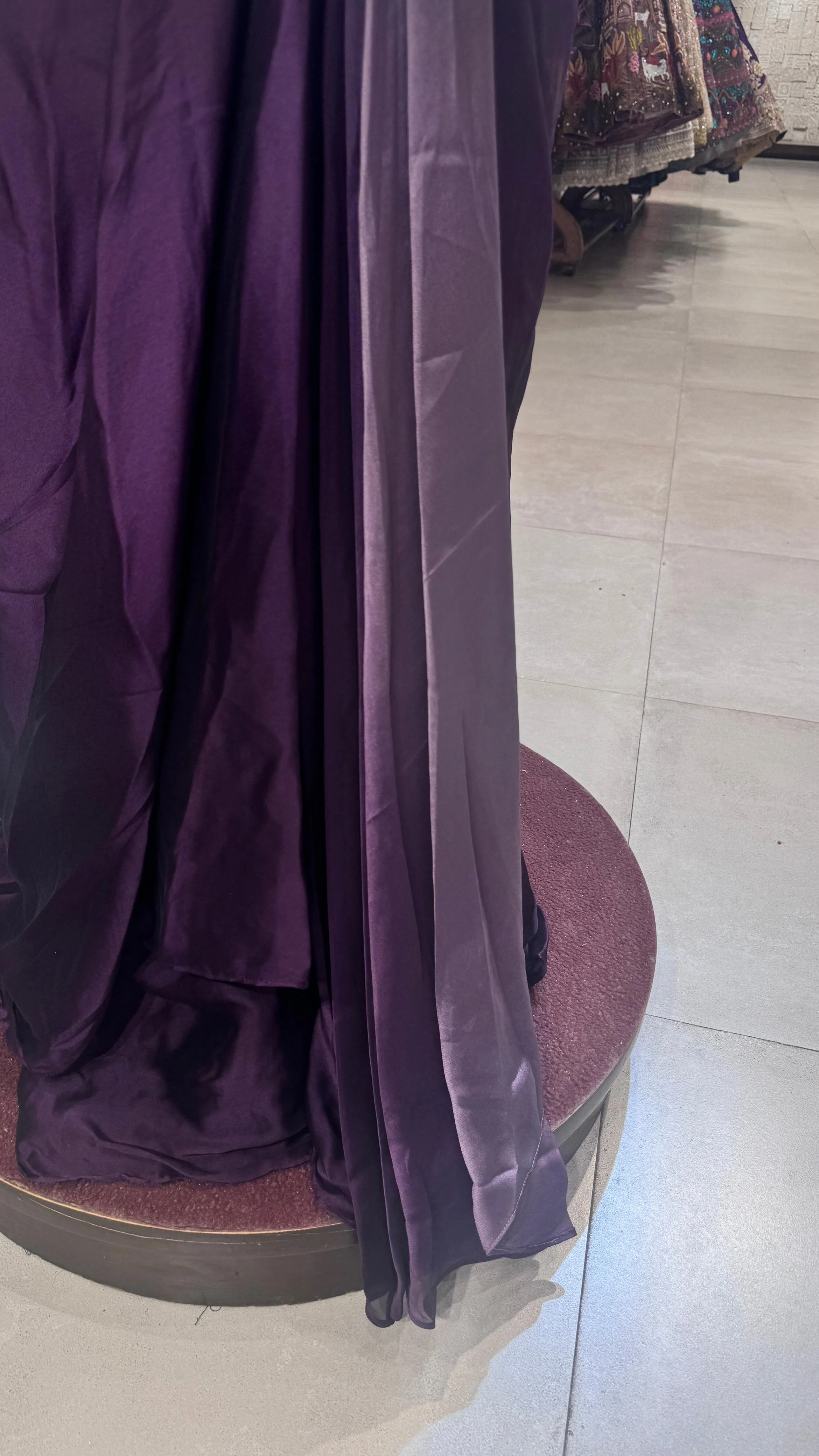 Purple organza saree - Image 3
