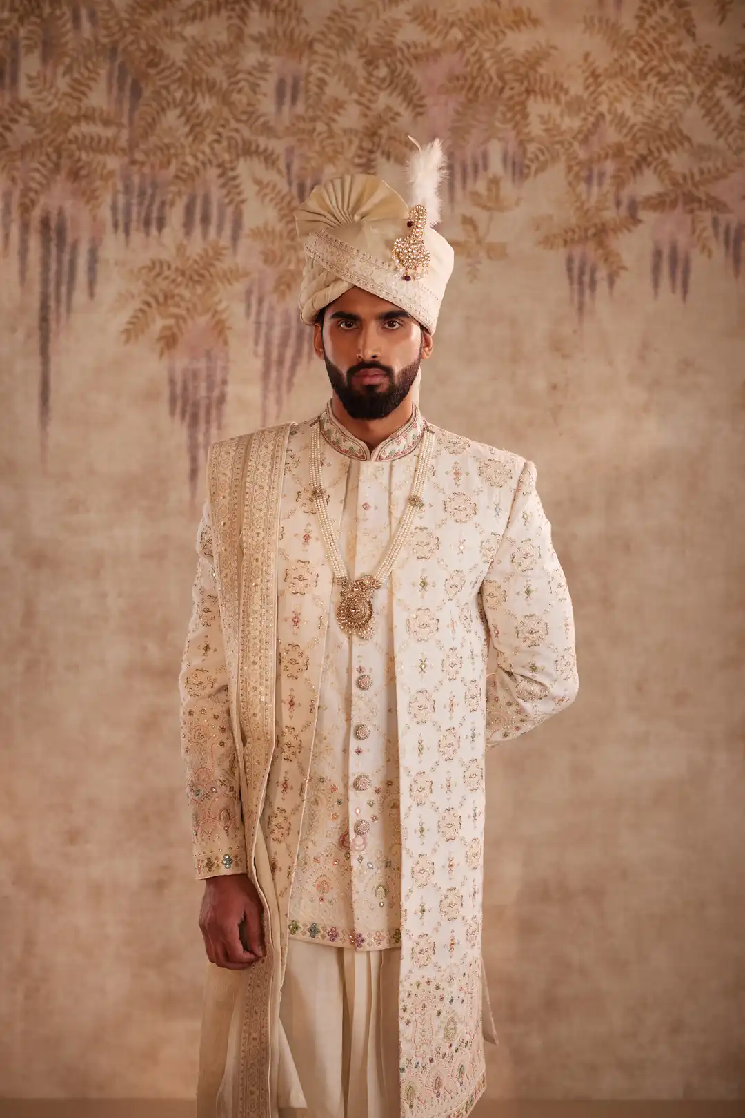 Radiant sherwani with heavy embroidery work - Image 3