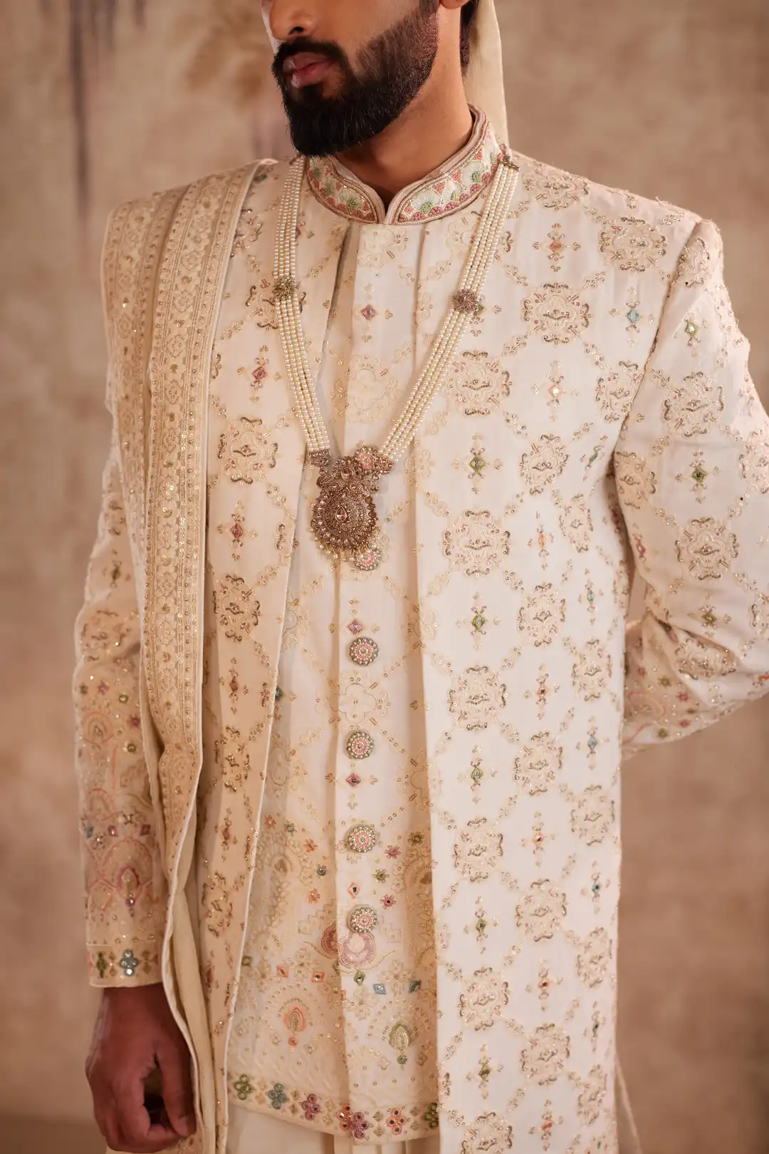 Radiant sherwani with heavy embroidery work - Image 4