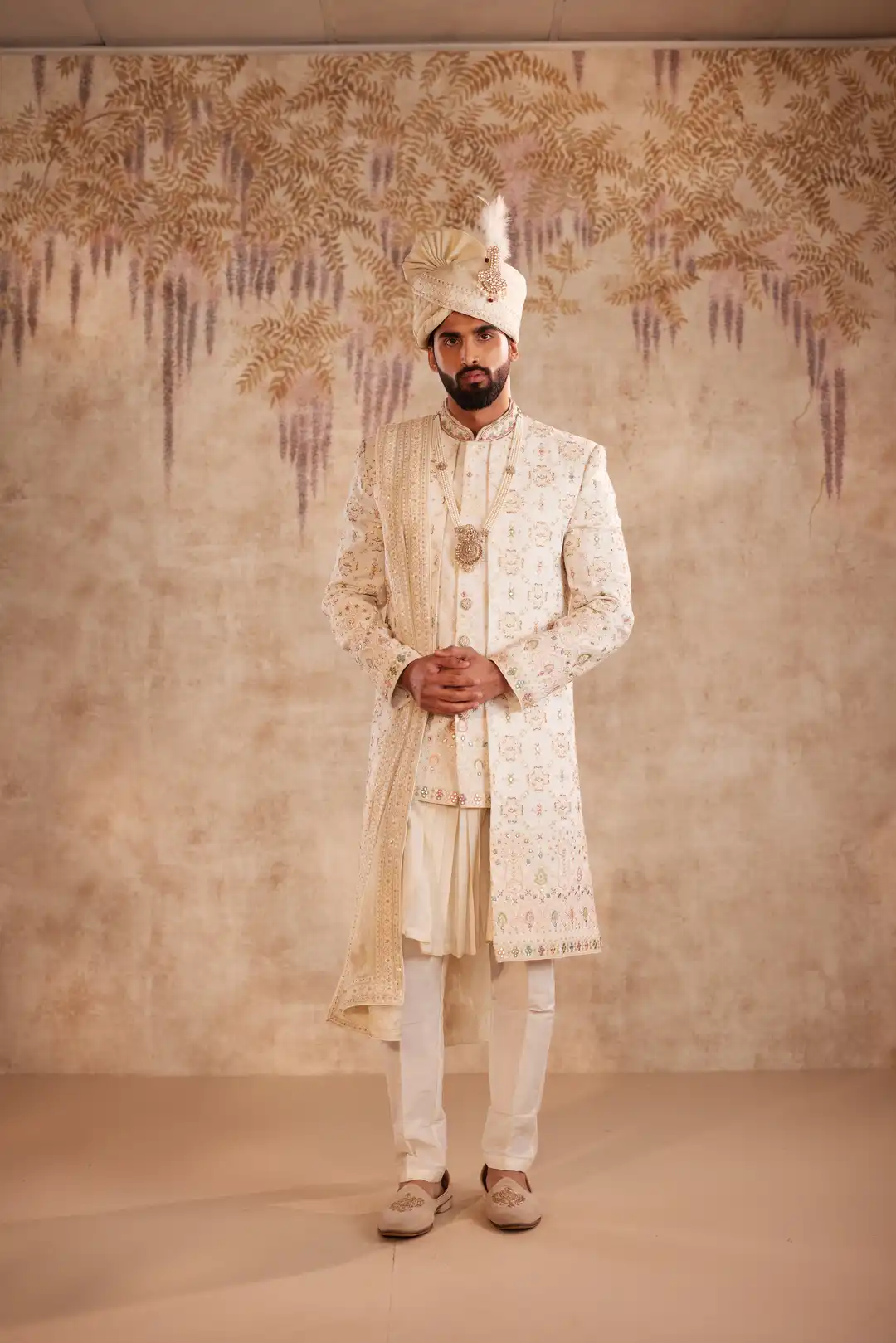 Radiant sherwani with heavy embroidery work - Image 5