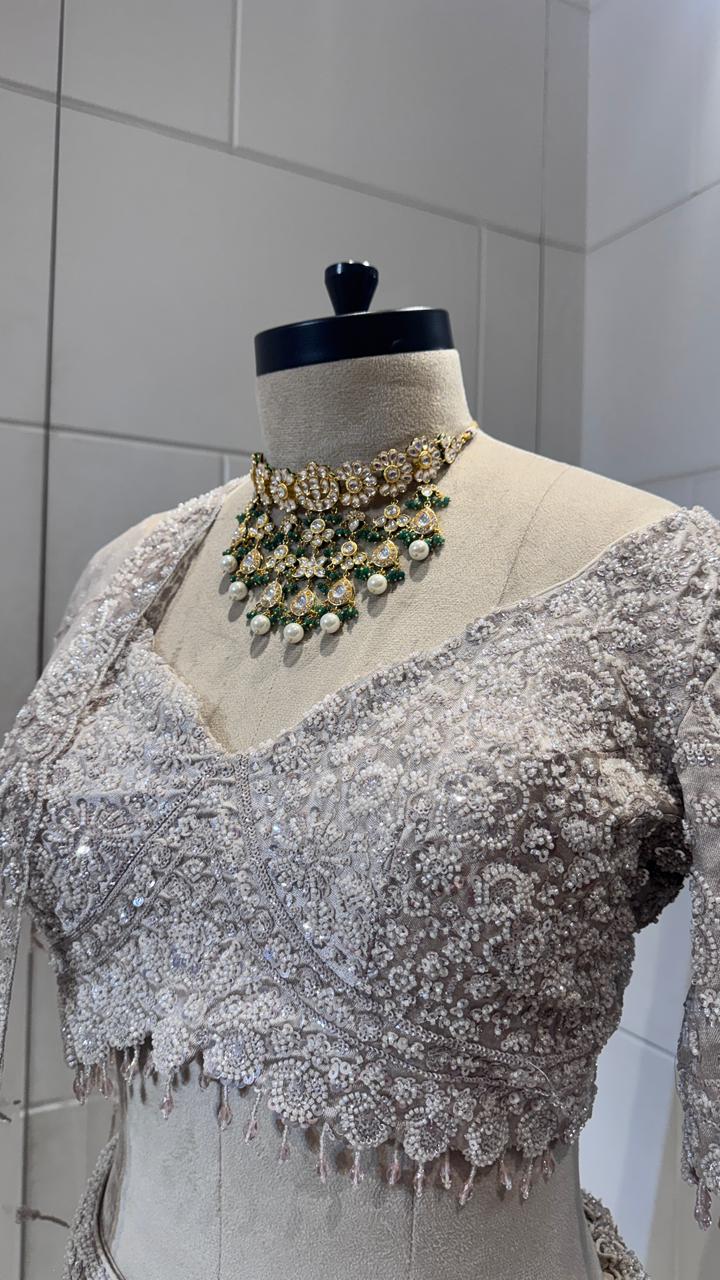 Silver embellished lehenga - Image 2
