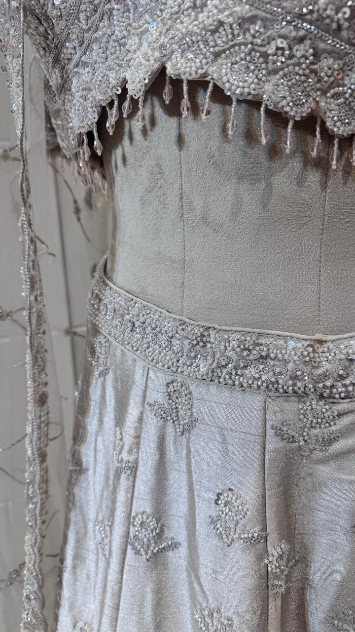 Silver embellished lehenga - Image 3