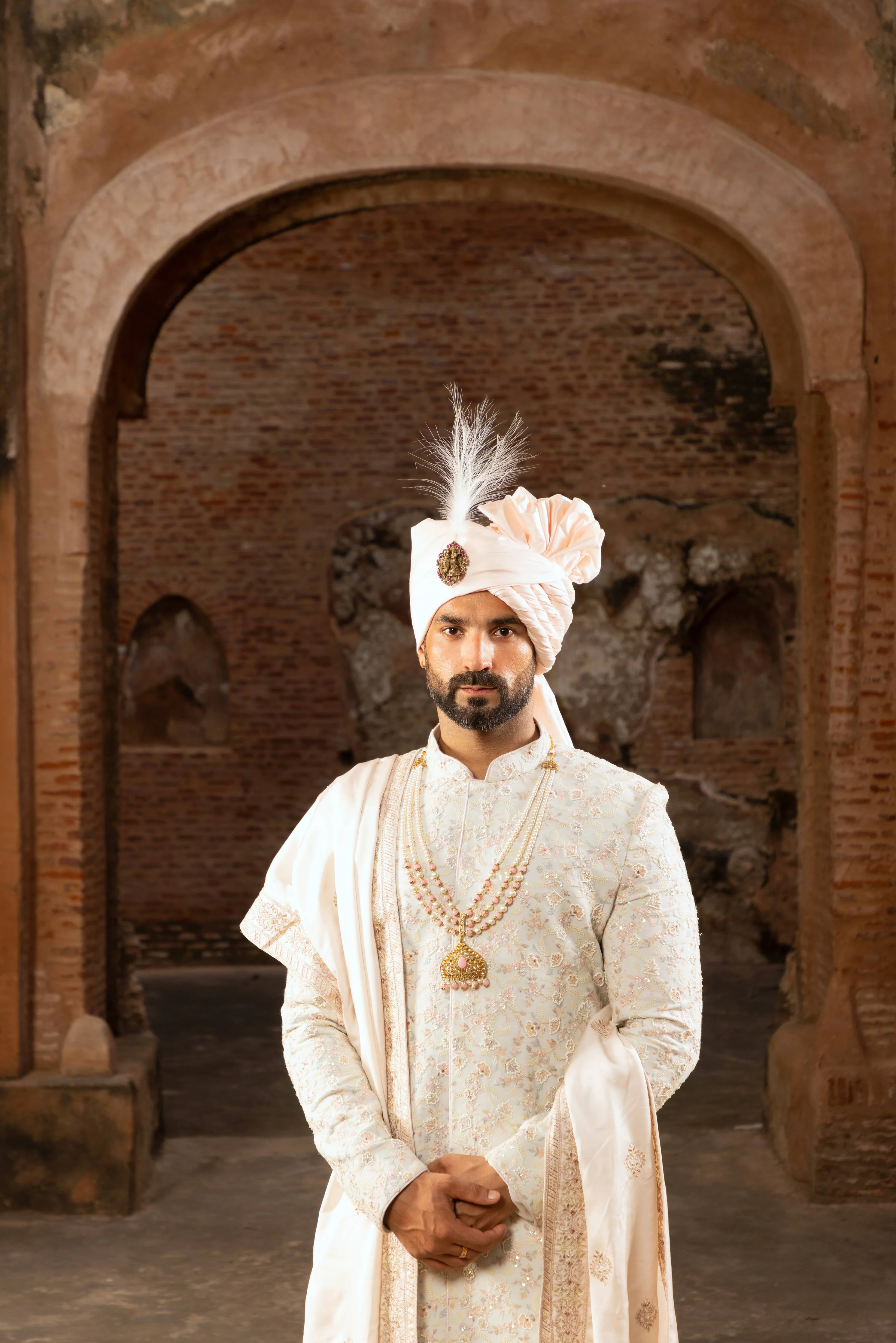 Sophisticated Georgette Base Sherwani with Intricate Detail (Sherwani set) - Image 3