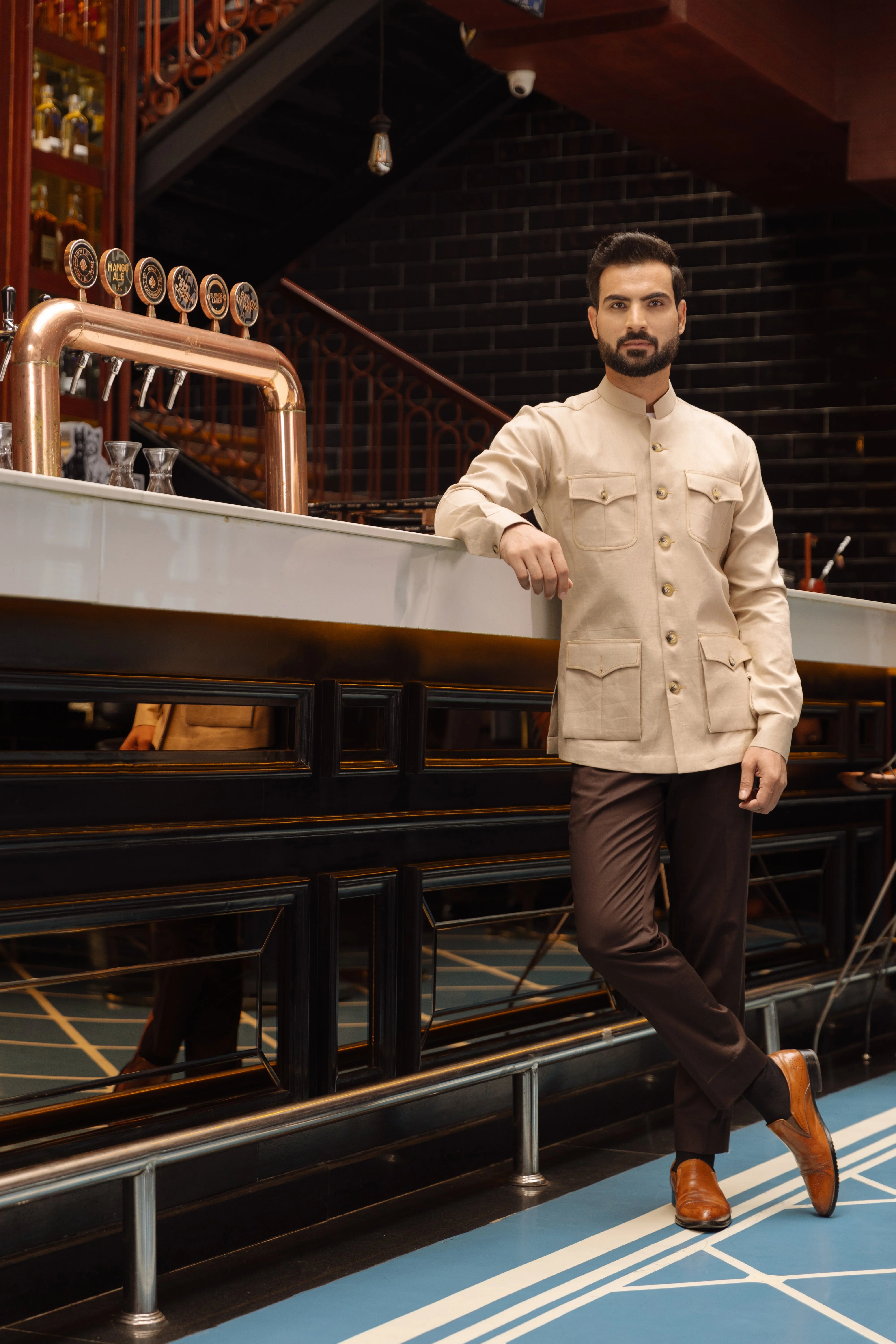 Super Seller Safari Shirt with Chinese Collar - Image 5