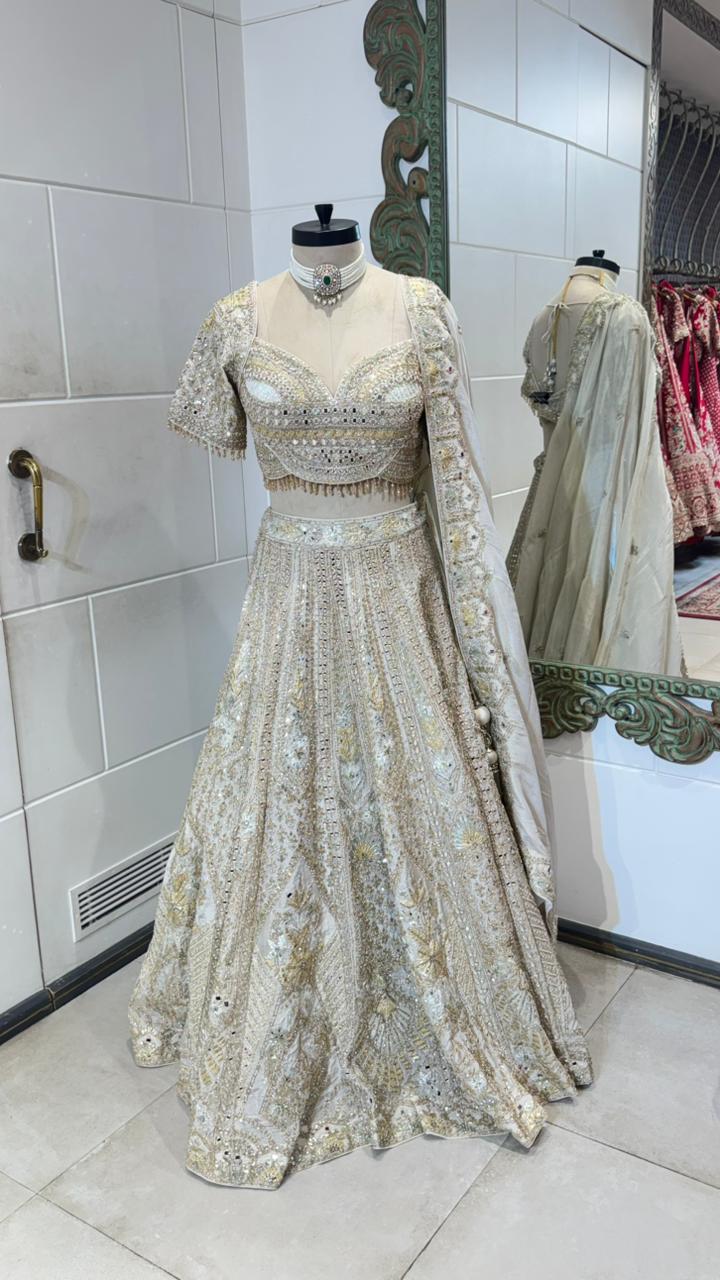 White mirror lehenga - Image 2