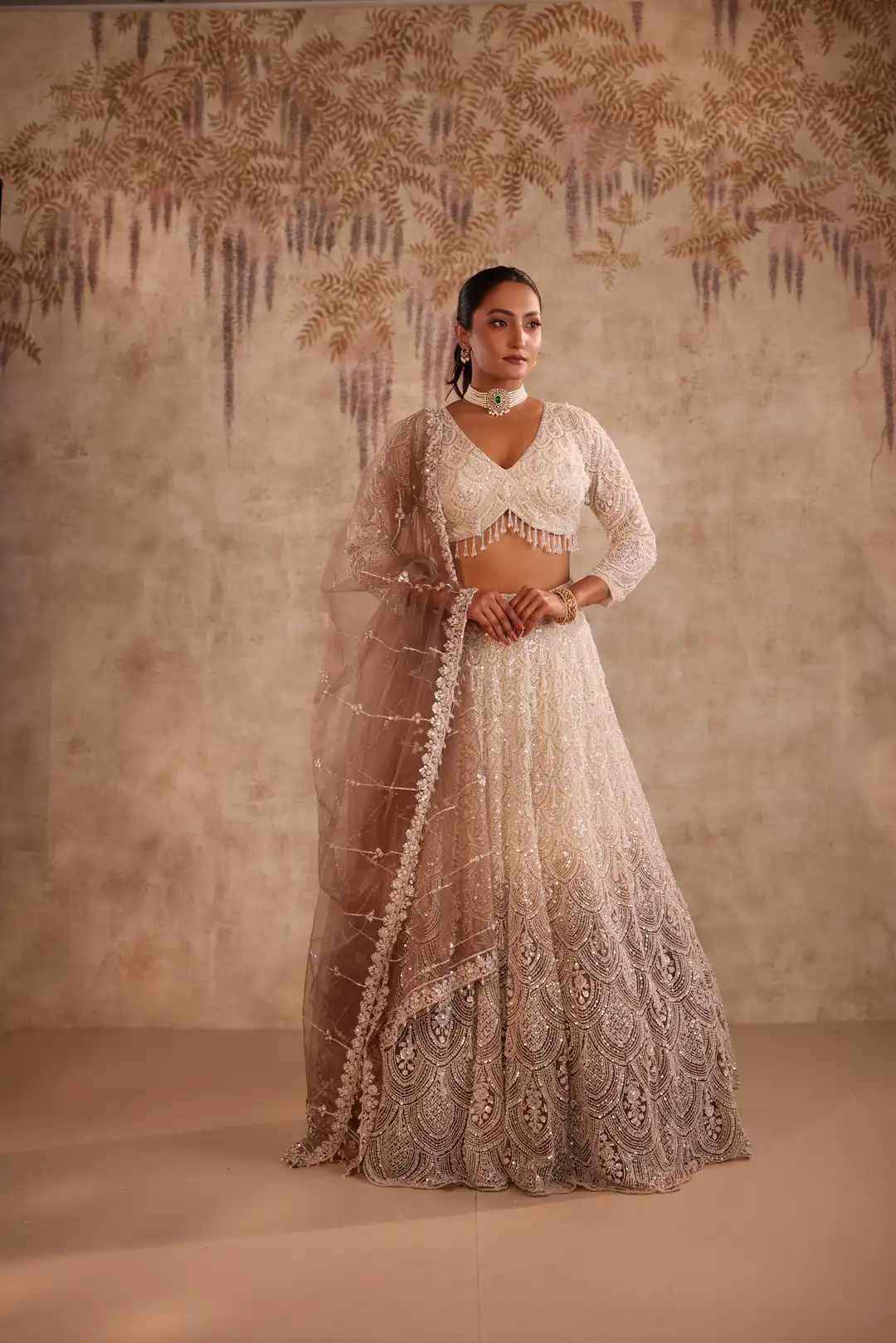 White ombre lehenga - Image 4