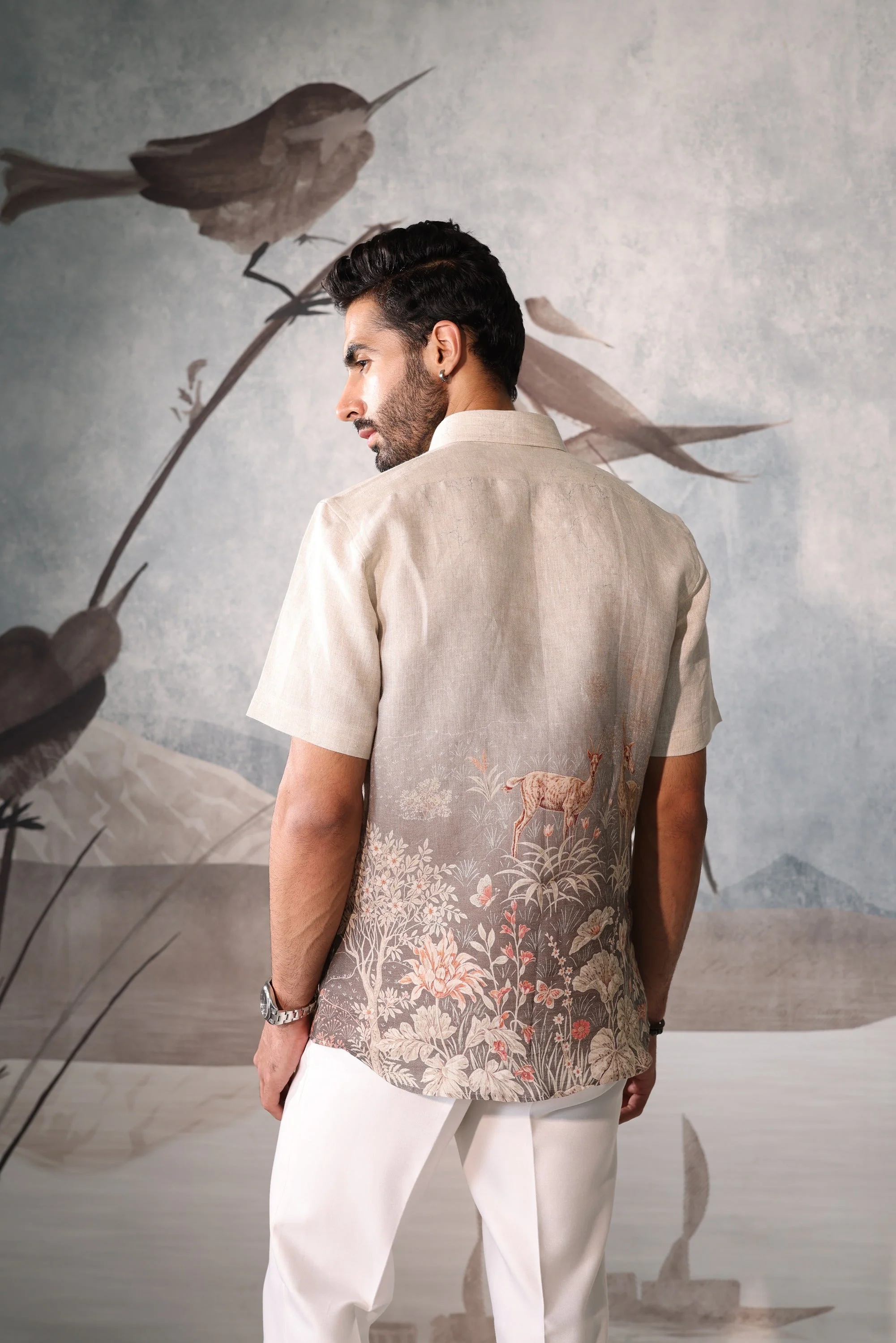 White shirt with floral design - Image 5